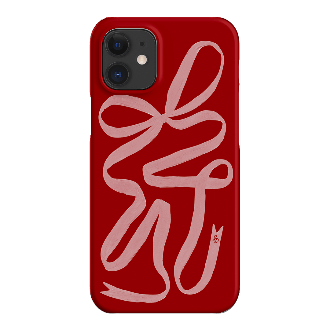 Cupid's Bow Ribbon Phone Case for iPhone & Samsung - Elegant Valentine's Day Gift for Her, Romantic Couple Accessory | Perfect for Dating, Anniversaries & Special Occasions