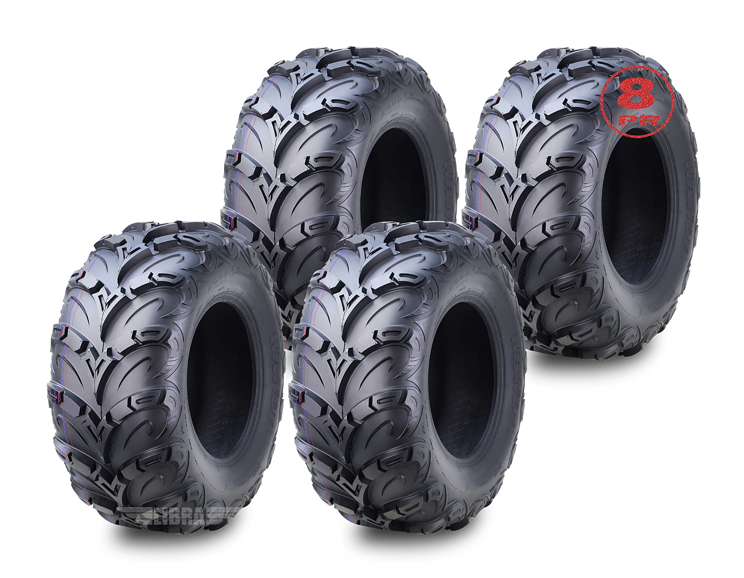 Premium WANDA 4 8PR Mud Sling ATV Tires 25x10-12 - Heavy Duty All-Terrain Tires for 2009-2013 Cub-Cadet VOLUNTEER - Perfect for Off-Roading, Mud Trails & Farm Work