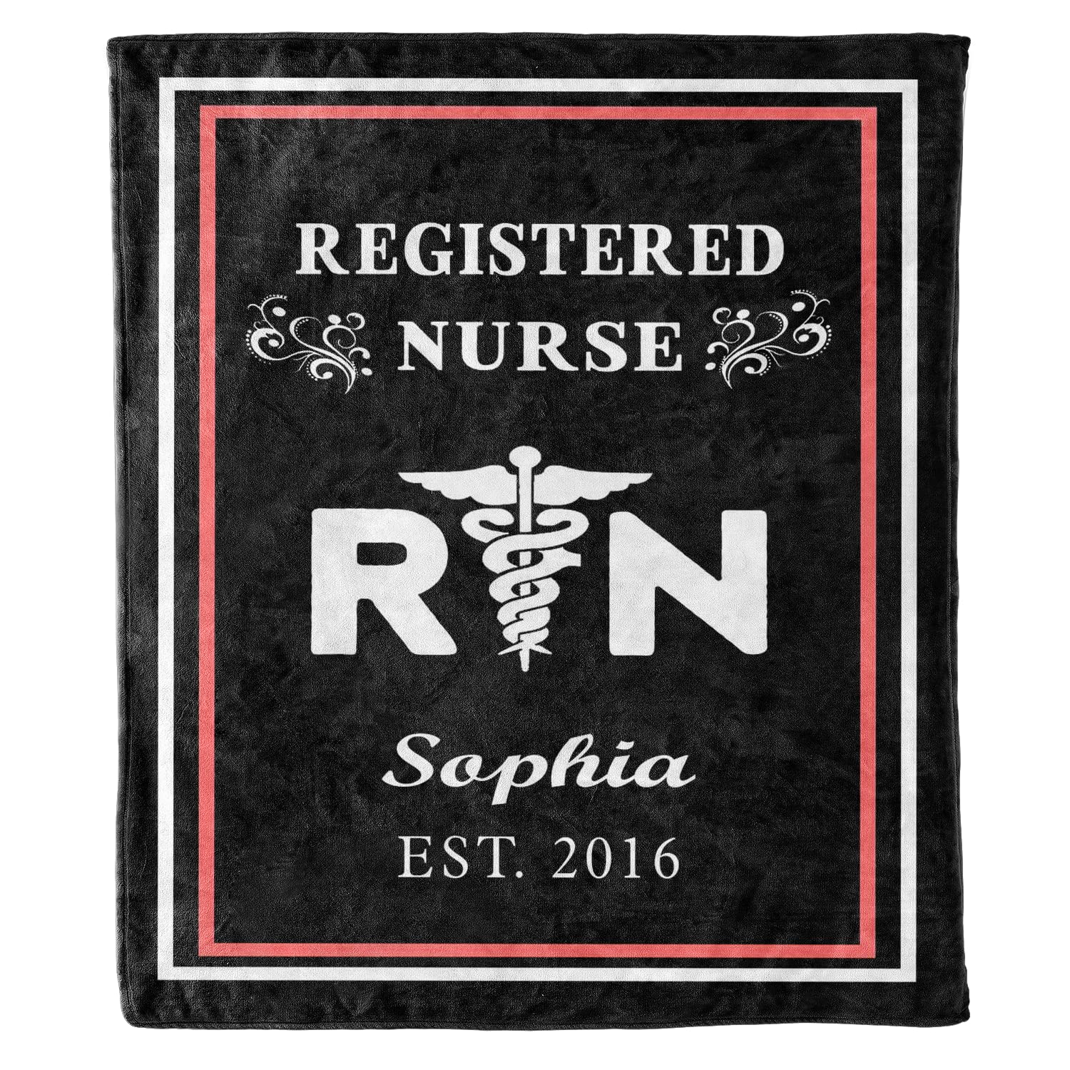 Custom Personalized Nurse Blanket with Name & Inspirational Quotes - 60x80 Inch Super Soft Fleece Blanket for Nurses - Perfect Gift for Birthday, Christmas, Nurse Appreciation & Any Special Occasion - Cozy Home, Office & Hospital Use