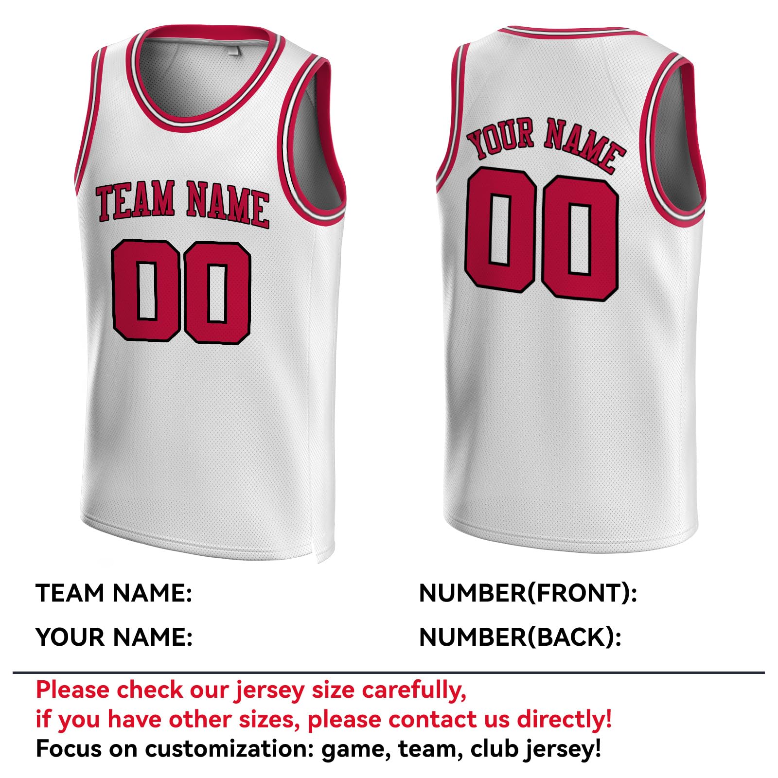 Custom Basketball Jerseys Personalized with Name & Number - Men's Women's Youth Kids Basketball Uniforms - Perfect for Team Games, Tournaments & Fan Apparel
