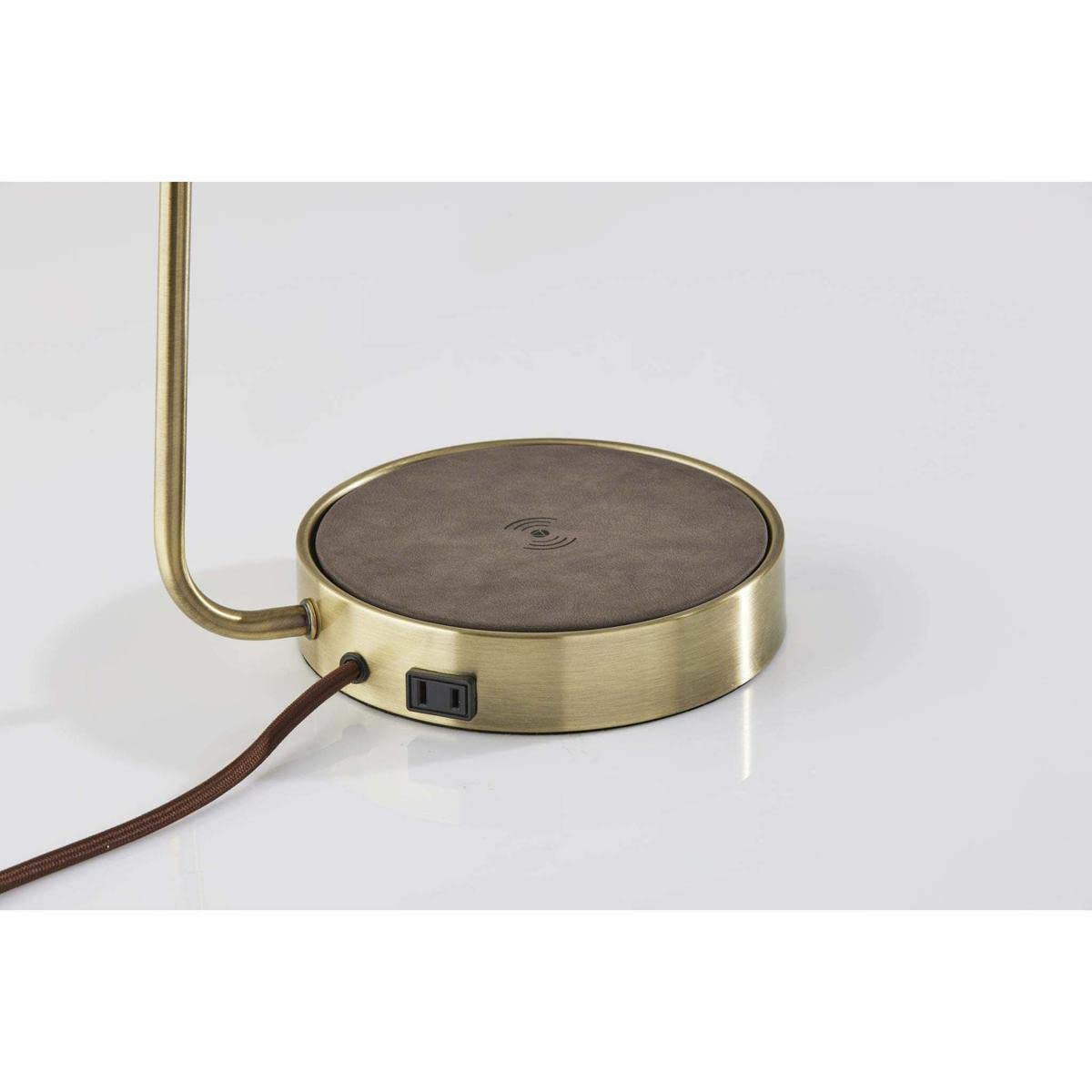 ADESSO Brooks AdessoCharge Wireless Charging Desk Lamp - LED Touch Control Night Light with USB Port for Bedroom, Office & Study Room - Perfect for Reading, Working & Phone Charging