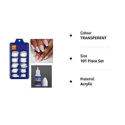 Premium 100-Piece Acrylic Fake Nails Set with Glue - Reusable Artificial Nails for Women - Perfect for Parties, Weddings & Everyday Glamour