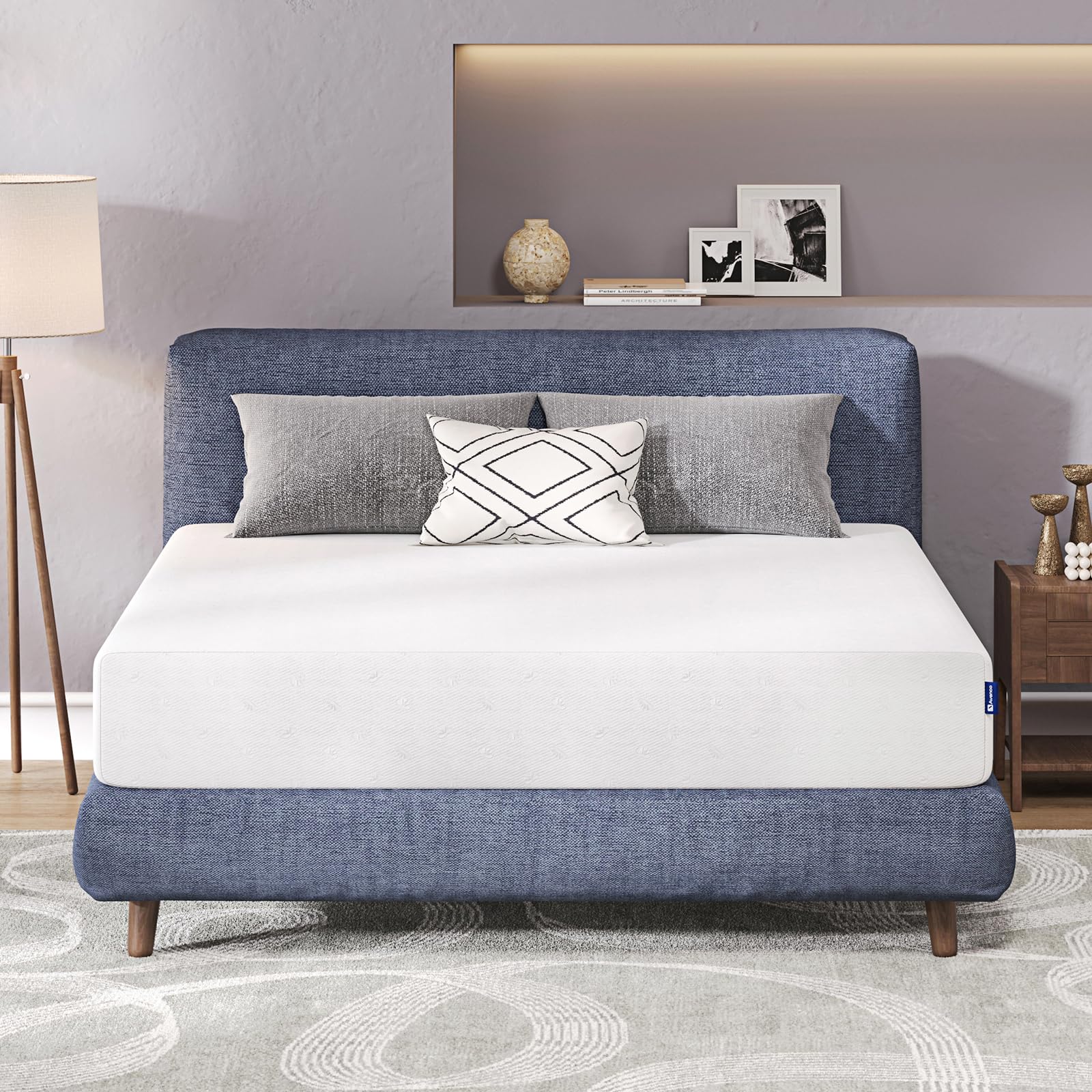 Avenco 12 Inch King Size Memory Foam Mattress in a Box - Medium Firm, CertiPUR-US Certified for Comfort Sleep & Pain Relief - Perfect for Master Bedrooms, Guest Rooms & Home Comfort Upgrade