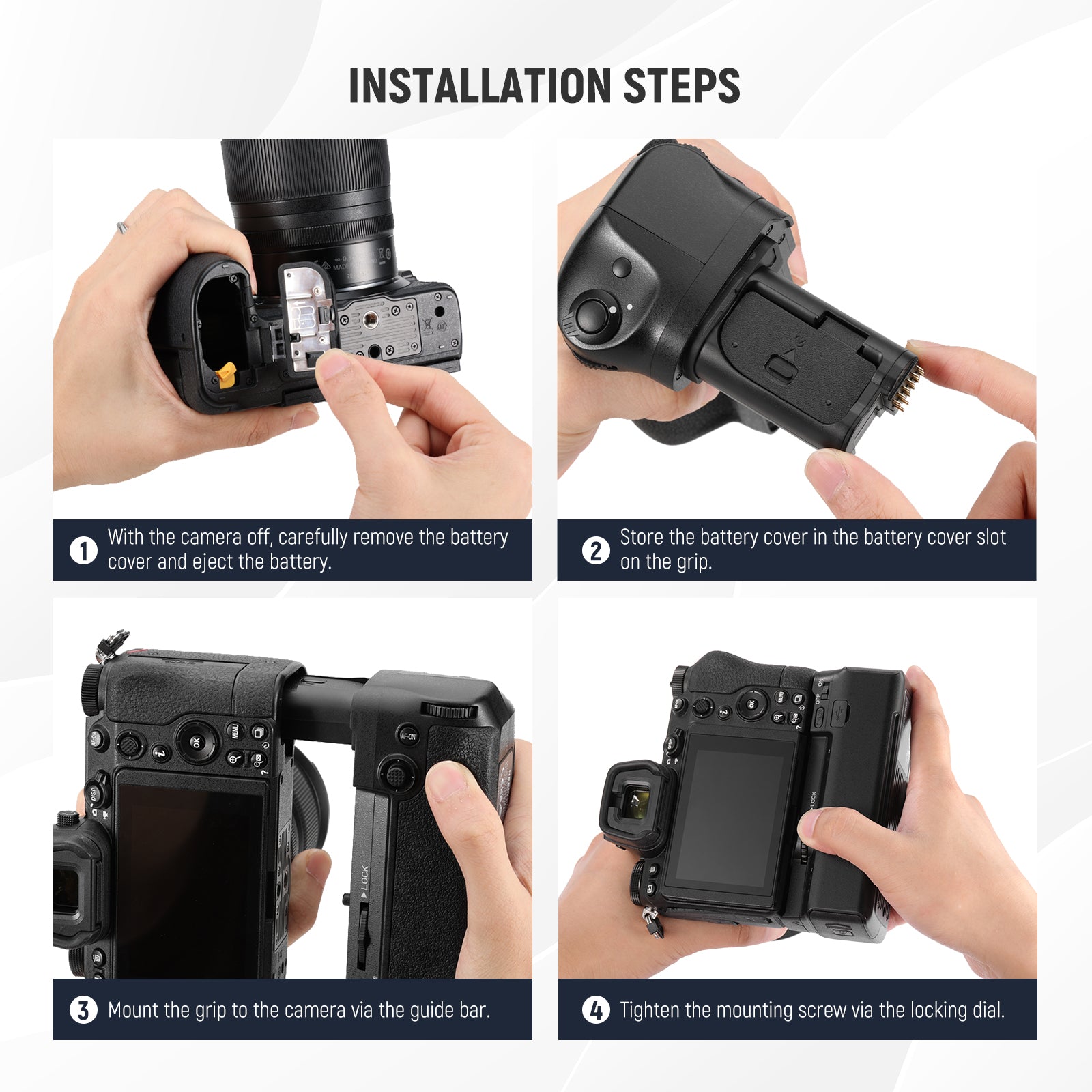 NEEWER MB N11 Vertical Battery Grip for Nikon Z6 II & Z7 II Cameras - Enhanced Grip & Extended Shooting for Professional Photography & Videography