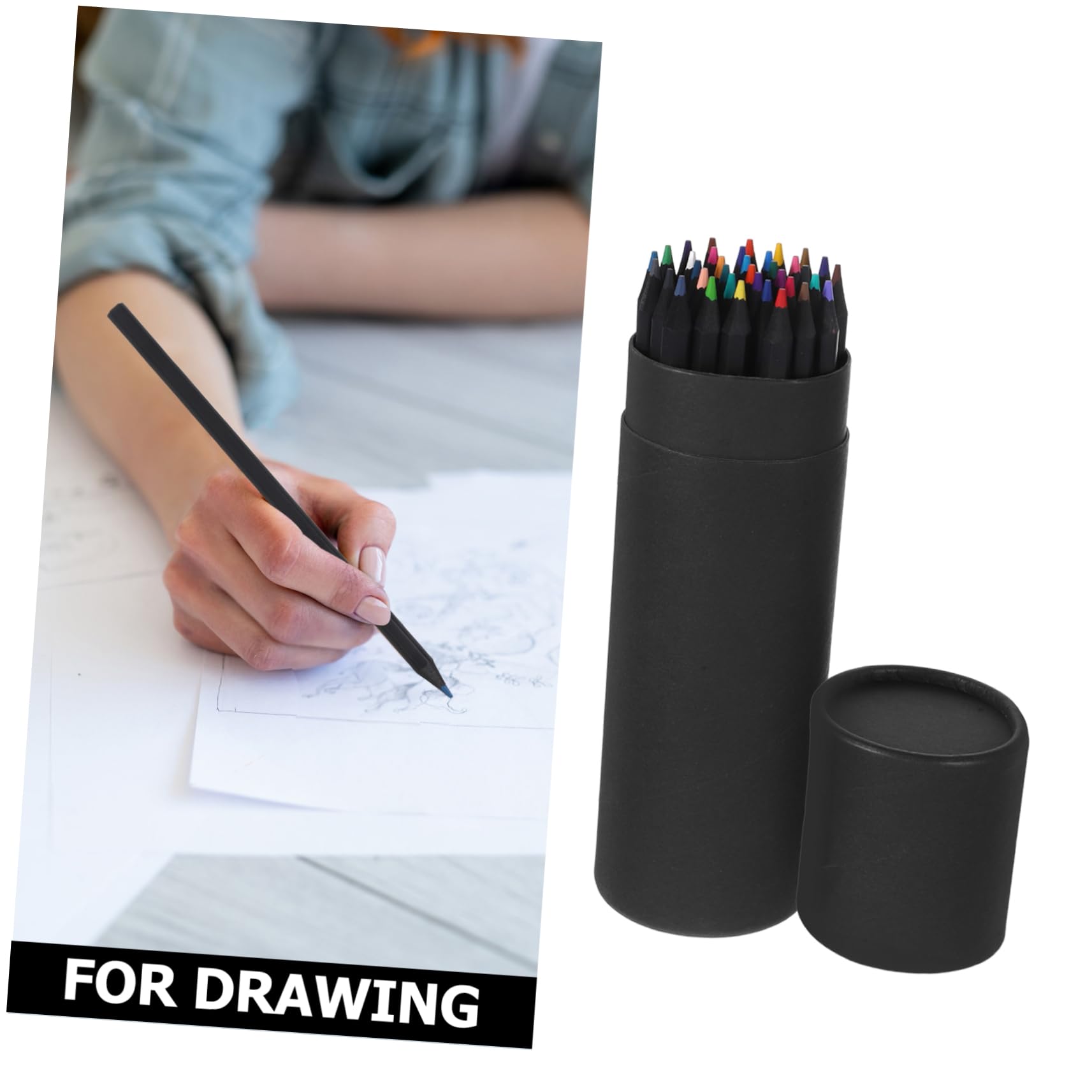 IWOWHERO 36-Piece Professional Colored Pencils Set - Vibrant Sketching & Drawing Pencils for Artists, Students & Coloring Enthusiasts | Perfect for Holiday Crafts, Bullet Journaling & Art Projects
