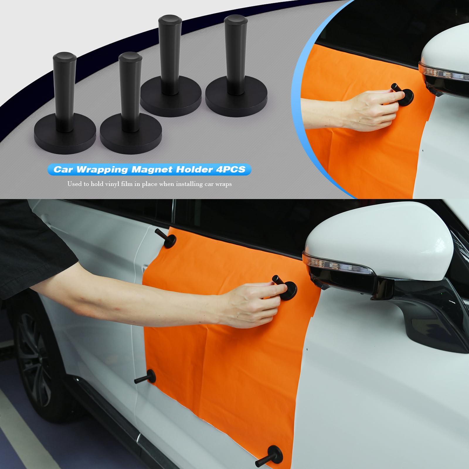 Professional Car Window Tint Kit with Heat Gun, Vinyl Scraper, Gasket Squeegee & Work Gloves - Complete Vinyl Wrap Tool Set for Automotive Window Film, Graphics & Decal Installation - Perfect for DIY Car Wrapping & Professional Auto Detailing