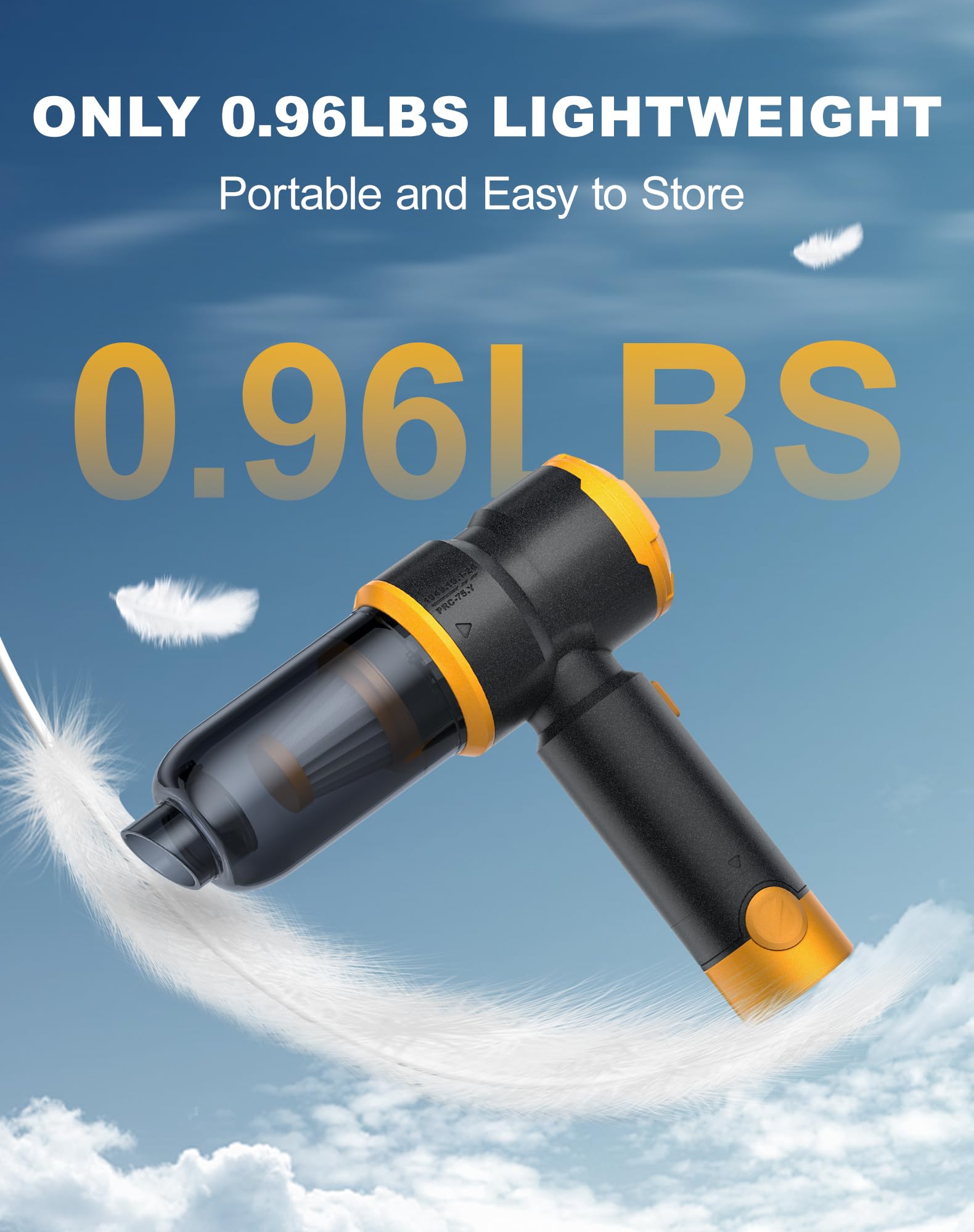 4-in-1 Cordless Car Vacuum Cleaner with 15000PA Powerful Suction - 120W Brushless Motor, 30 Min Runtime - Portable Mini Vacuum for Cars, Home & Pet Hair Removal - Ideal for Car Detailing, Upholstery Cleaning & Pet Owners