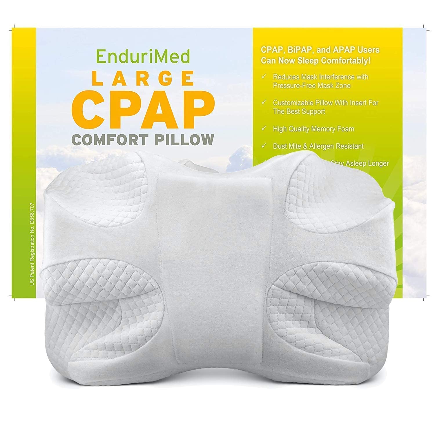 CPAP Pillow with Cooling Fabric & Removable Case - 10% Off | Comfortable Sleep Aid for Sleep Apnea & Snoring Relief | Perfect for Side Sleepers & CPAP Machine Users