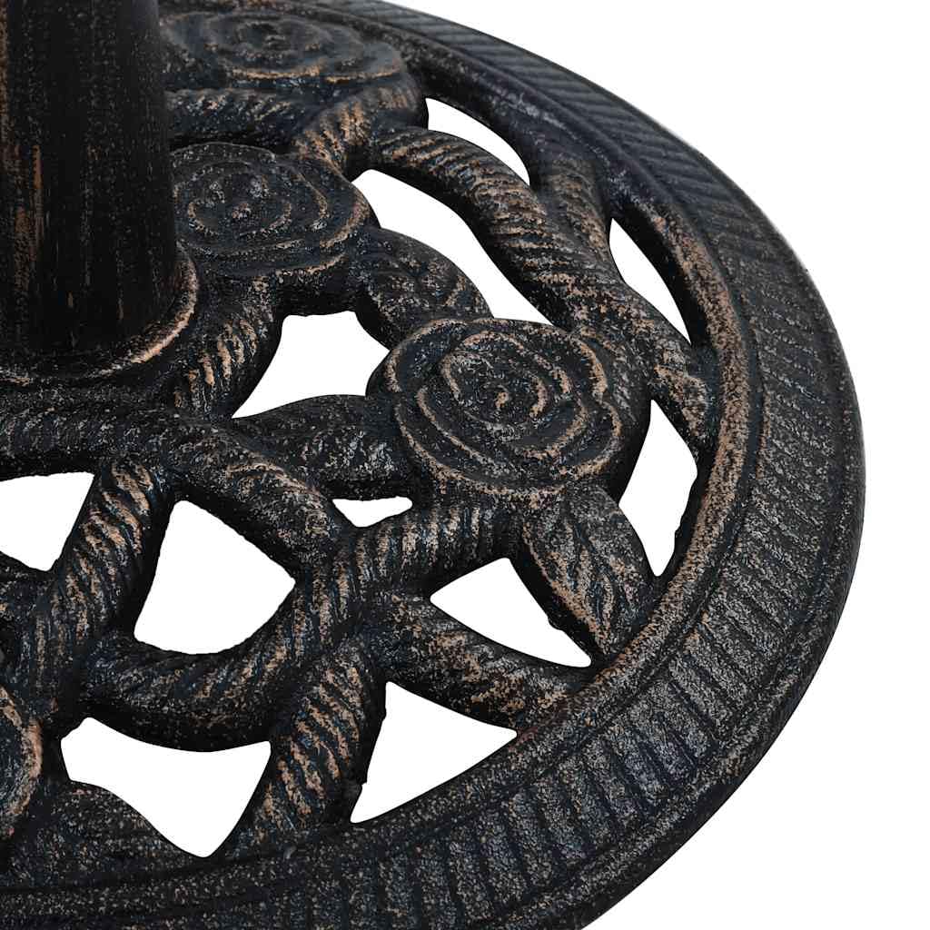 Heavy Duty Bronze Umbrella Base - 19.8 lb Cast Iron Weight for Patio, Garden & Outdoor Stability (15.7