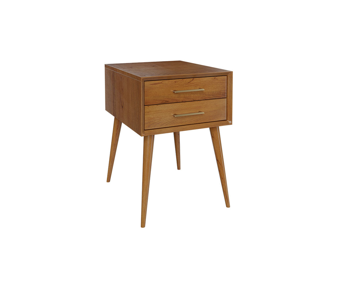 South Shore End Table - Modern Nightstand with Storage Shelf, Small Side Table for Bedroom, Living Room, Office - Perfect for Holding Lamps, Books & Decor