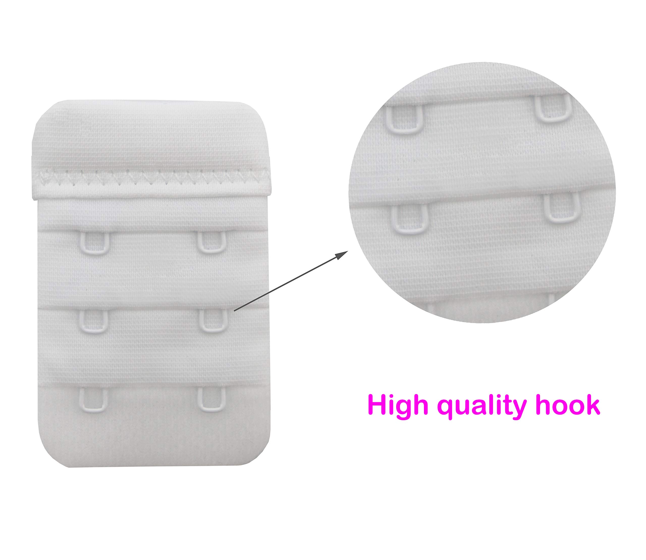 Tamlien Bra Extender - 2 Hook, 3 Hook, 4 Hook, 5 Hook Options - Soft Comfortable Bra Band Extension for Women - Perfect for Pregnancy, Weight Fluctuations & Back Pain Relief