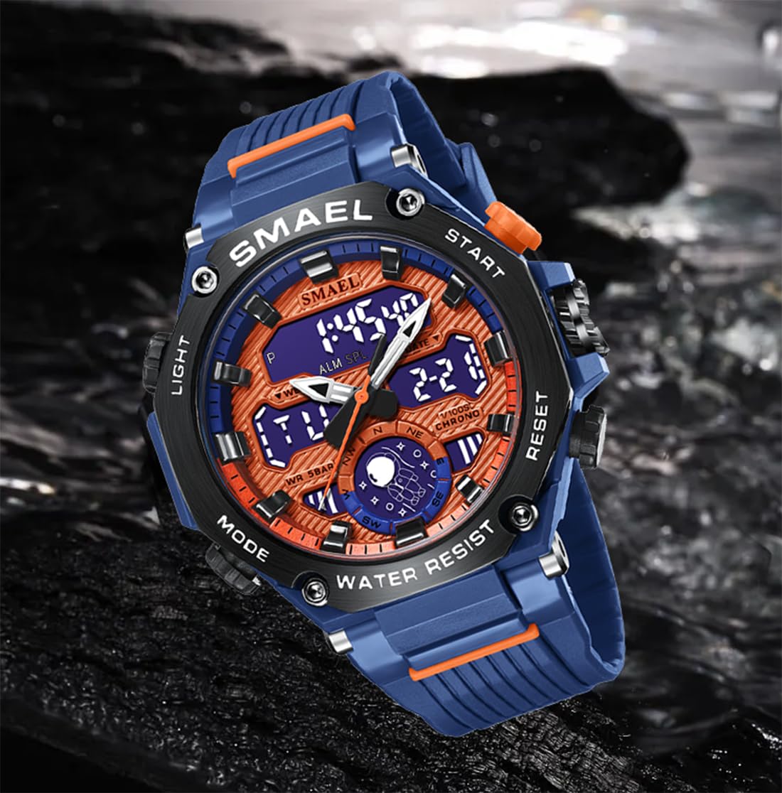 FANMIS Men's Digital Sports Watch - Waterproof 50M, LED Backlight, Alarm, Stopwatch | Perfect for Running, Swimming & Outdoor Activities