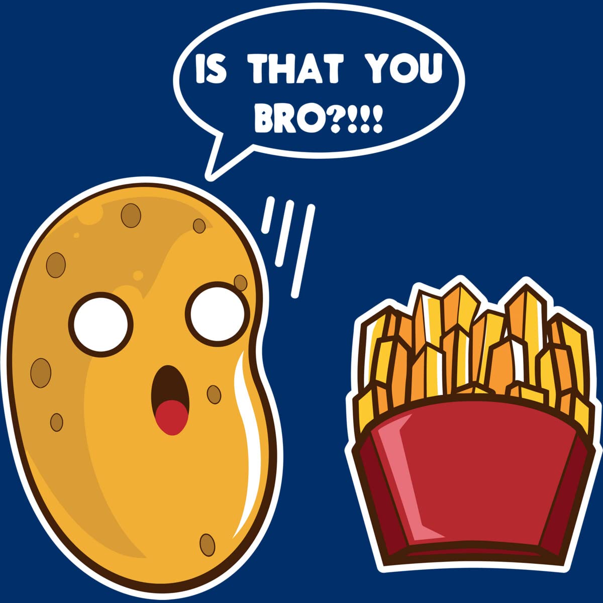 Design By Humans Men's I Am A Potato French Fry Graphic Tank Top - Funny Novelty T-Shirt for Casual Wear & Lounge - Perfect for Potato Lovers, Gifts, and Everyday Comfort