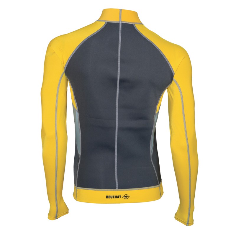 Beuchat Atoll 2mm Neoprene Wetsuit for Men - Yellow Snorkeling & Scuba Diving Gear for Warm Water Adventures