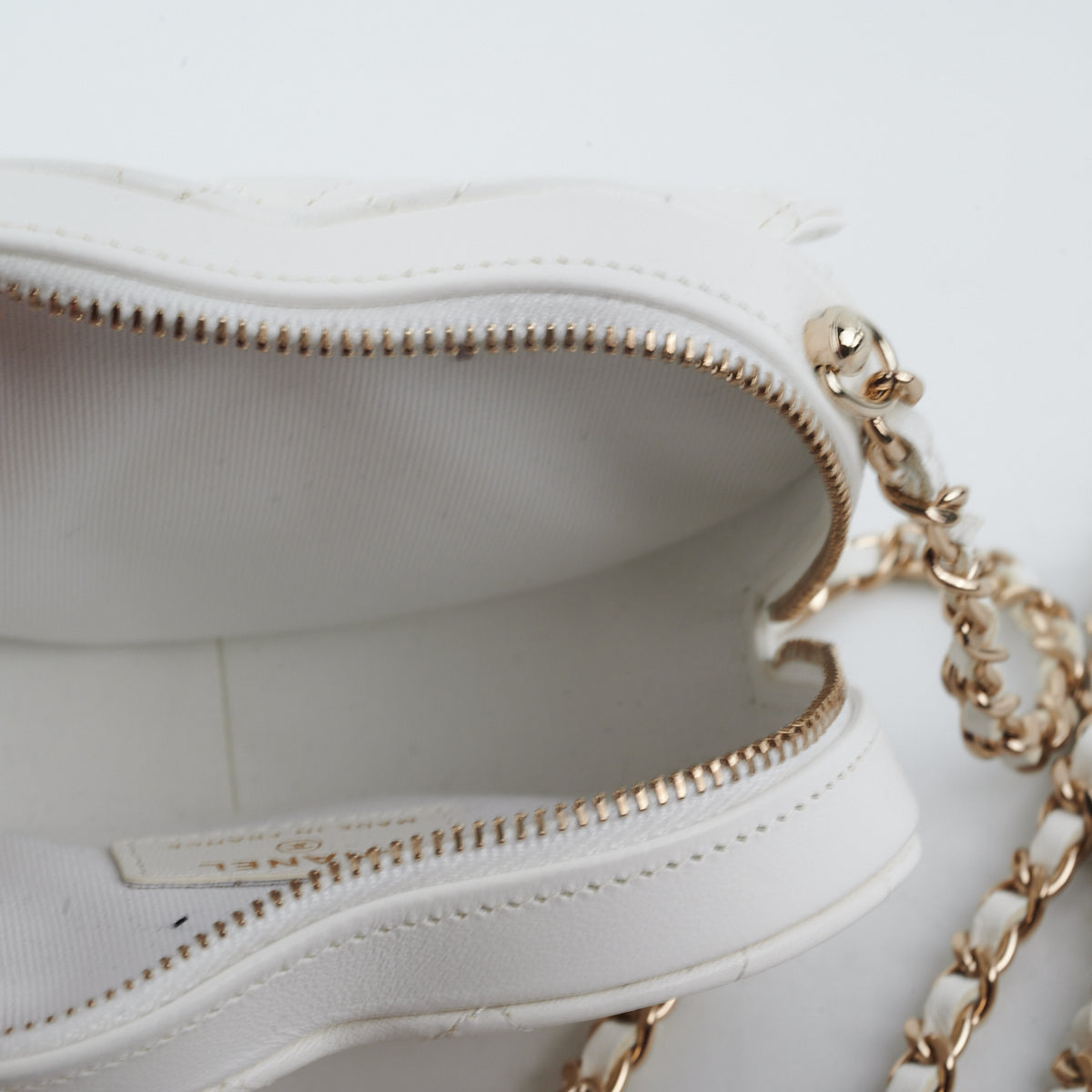 Chanel Mini Heart Bag White - Elegant & Stylish Crossbody Bag for Women | Perfect for Date Night, Parties & Special Occasions