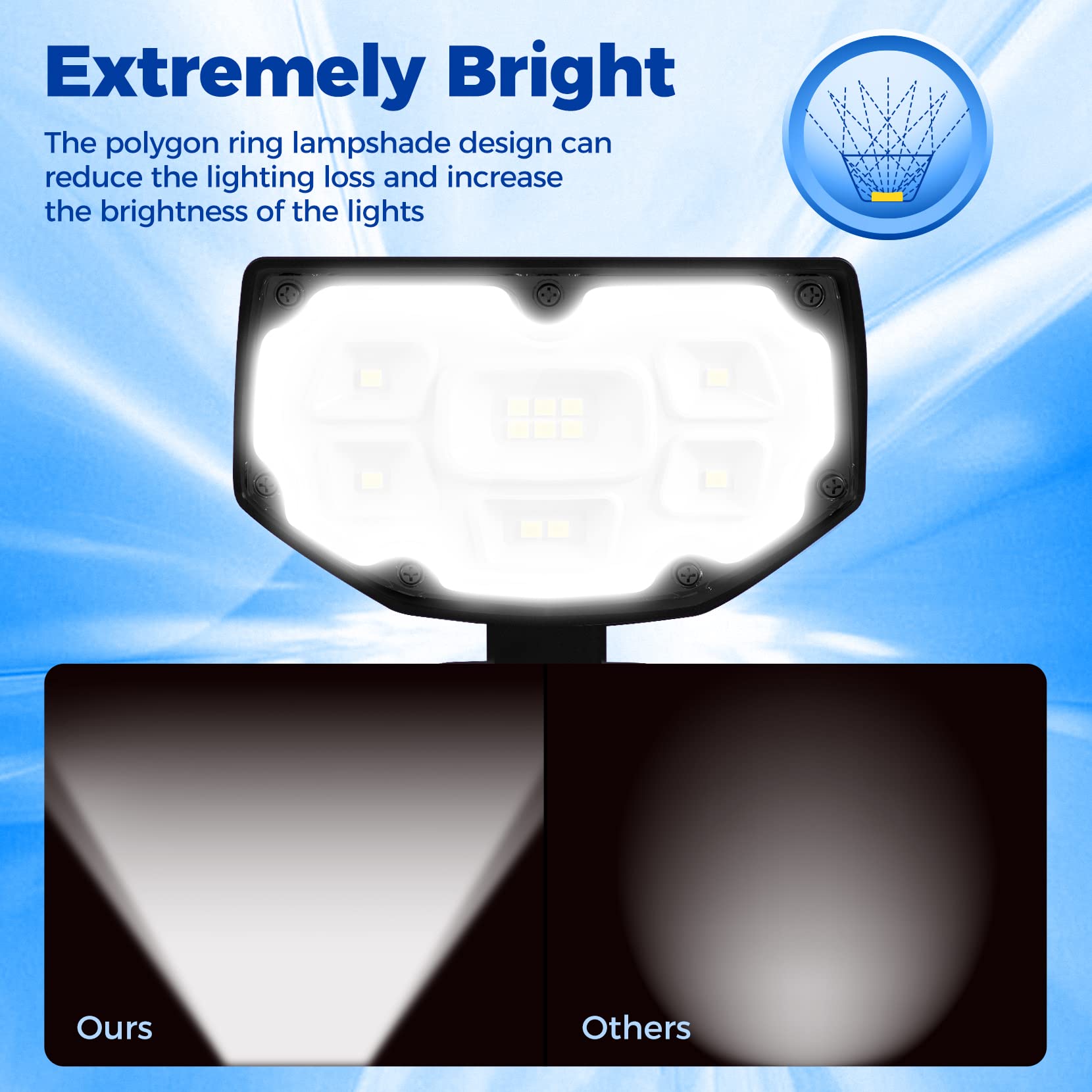12-Pack 279AB Solar LED Landscape Spotlights - Outdoor Garden, Pathway, and Yard Lighting for Energy-Efficient Home & Commercial Use