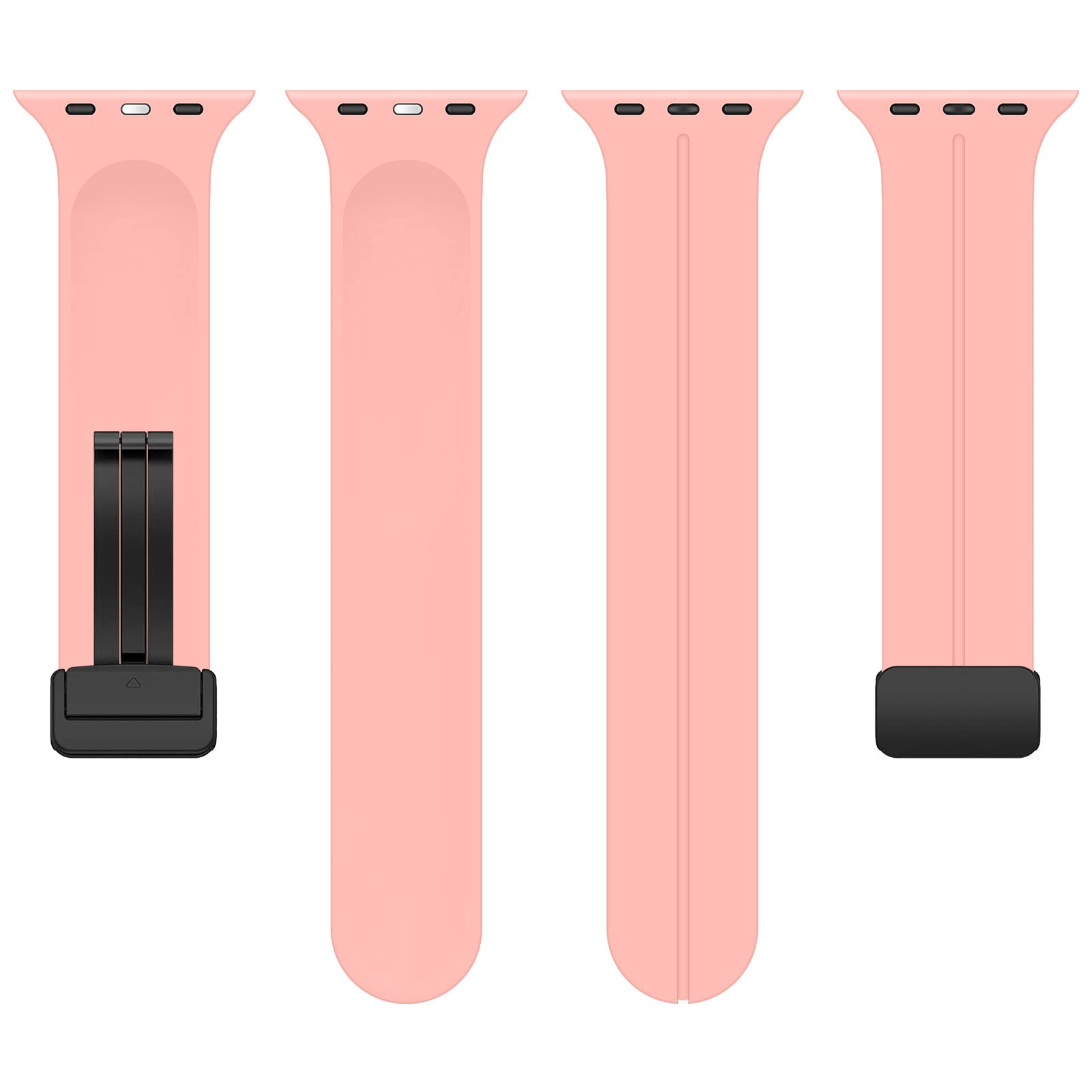 2 Pack Magnetic Apple Watch Bands 38mm/40mm/41mm/42mm/44mm/45mm/49mm - Waterproof Silicone Sport Strap Compatible with iWatch Series Ultra/8/7/SE/6/5/4/3/2/1 - Perfect for Gym, Running, Swimming & Everyday Wear for Men & Women