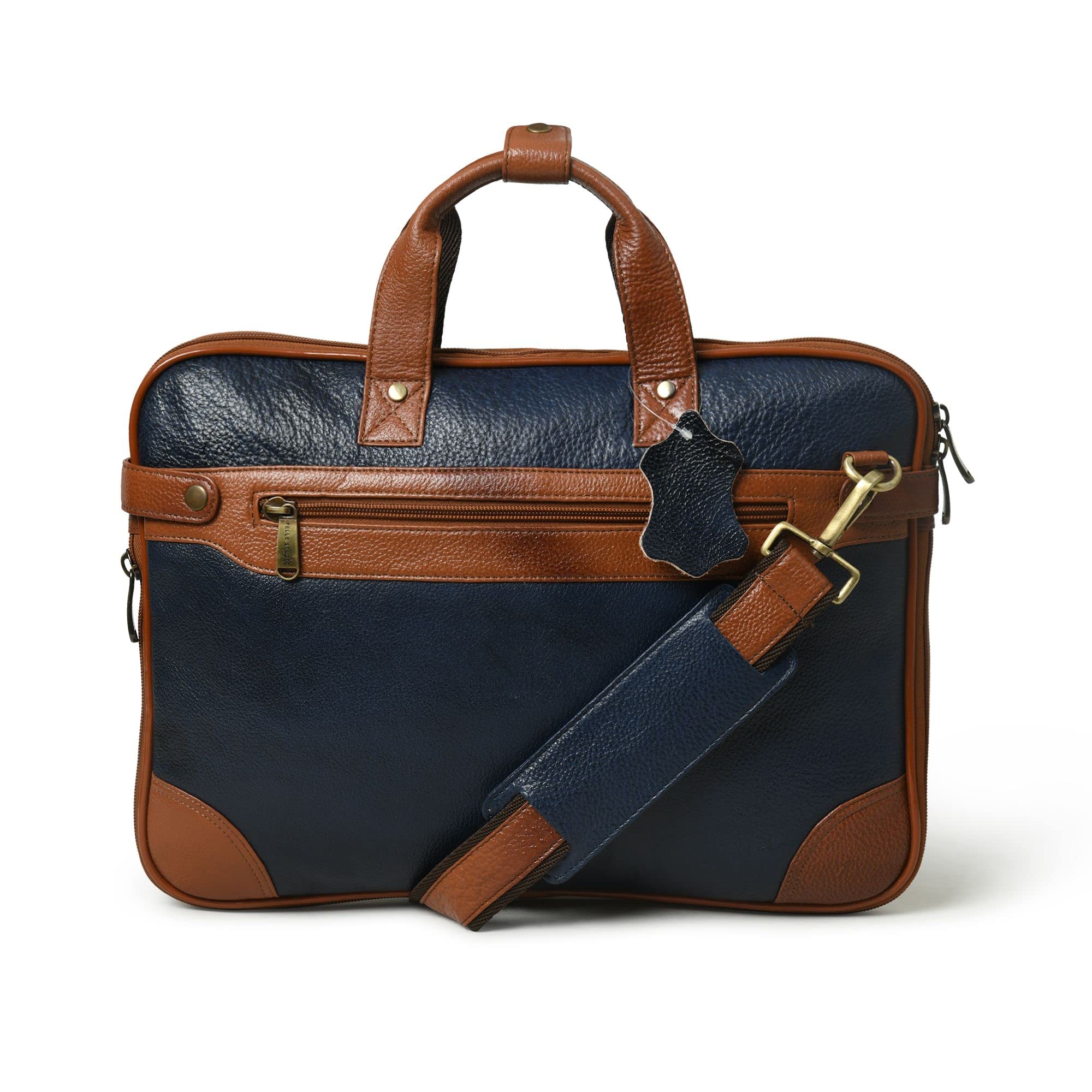 ADYAN Genuine Leather Messenger Bag - 15 Inch Laptop Briefcase for Men & Women - Professional Business Office Bag - Perfect for Work, Travel & Daily Commute