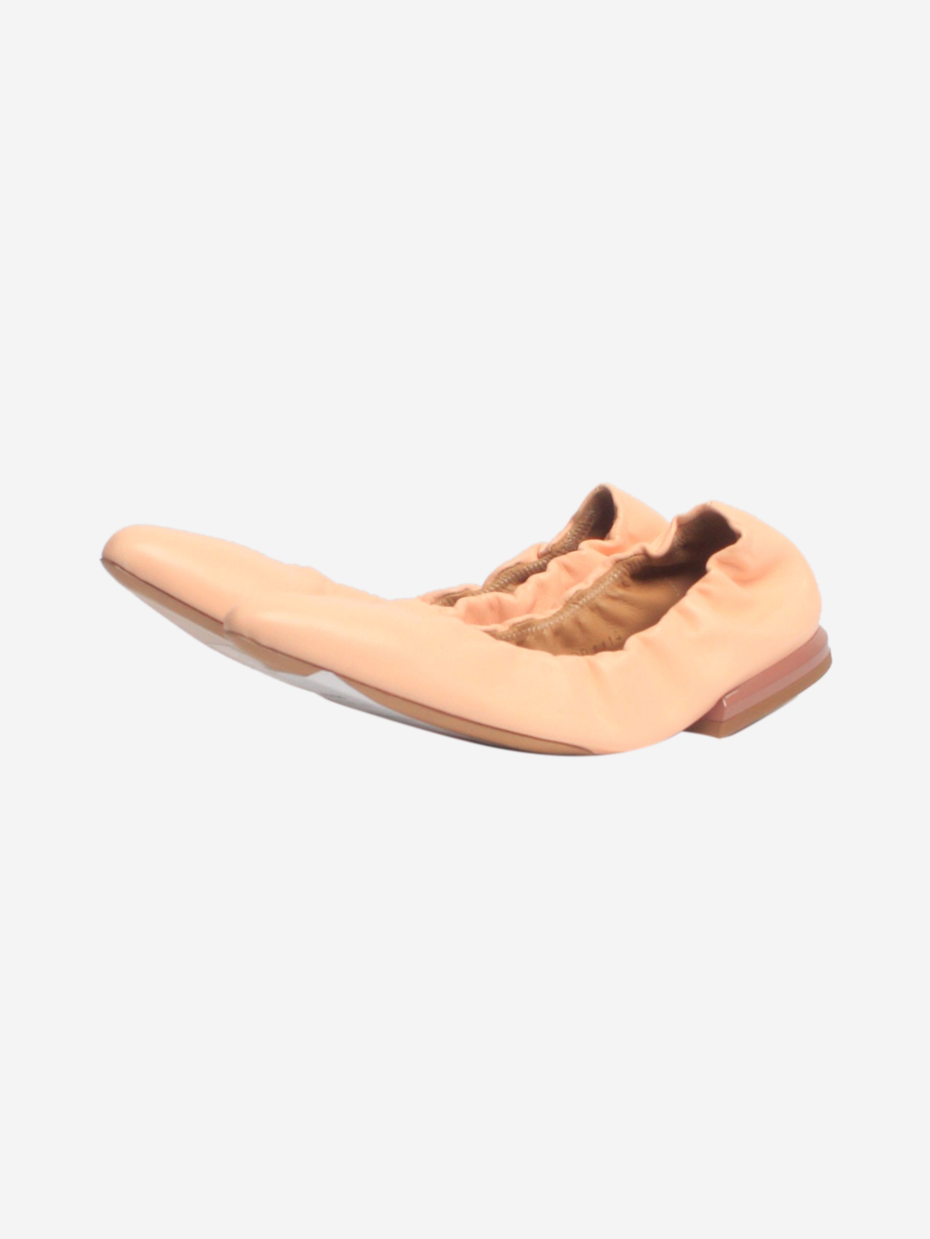 Elegant Blush Pink Leather Ballet Flats for Women - Size EU 37.5 (US 7.5) - Comfortable & Stylish for Work, Wedding & Casual Outfits
