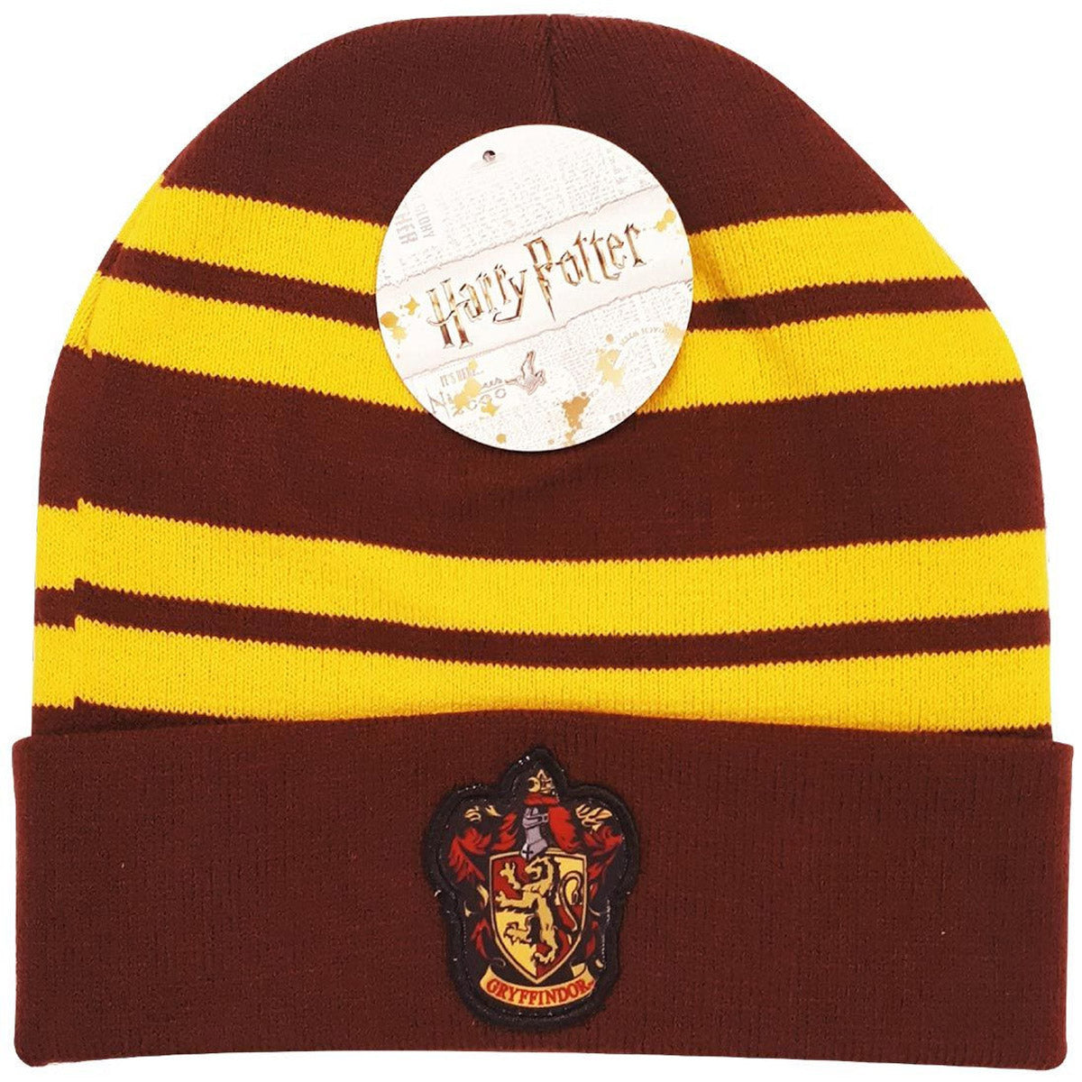 Harry Potter Gryffindor Beanie Hat - Official Hogwarts House Scarf Knit Winter Cap for Men & Women - Perfect for Cosplay, Halloween, and Harry Potter Fans