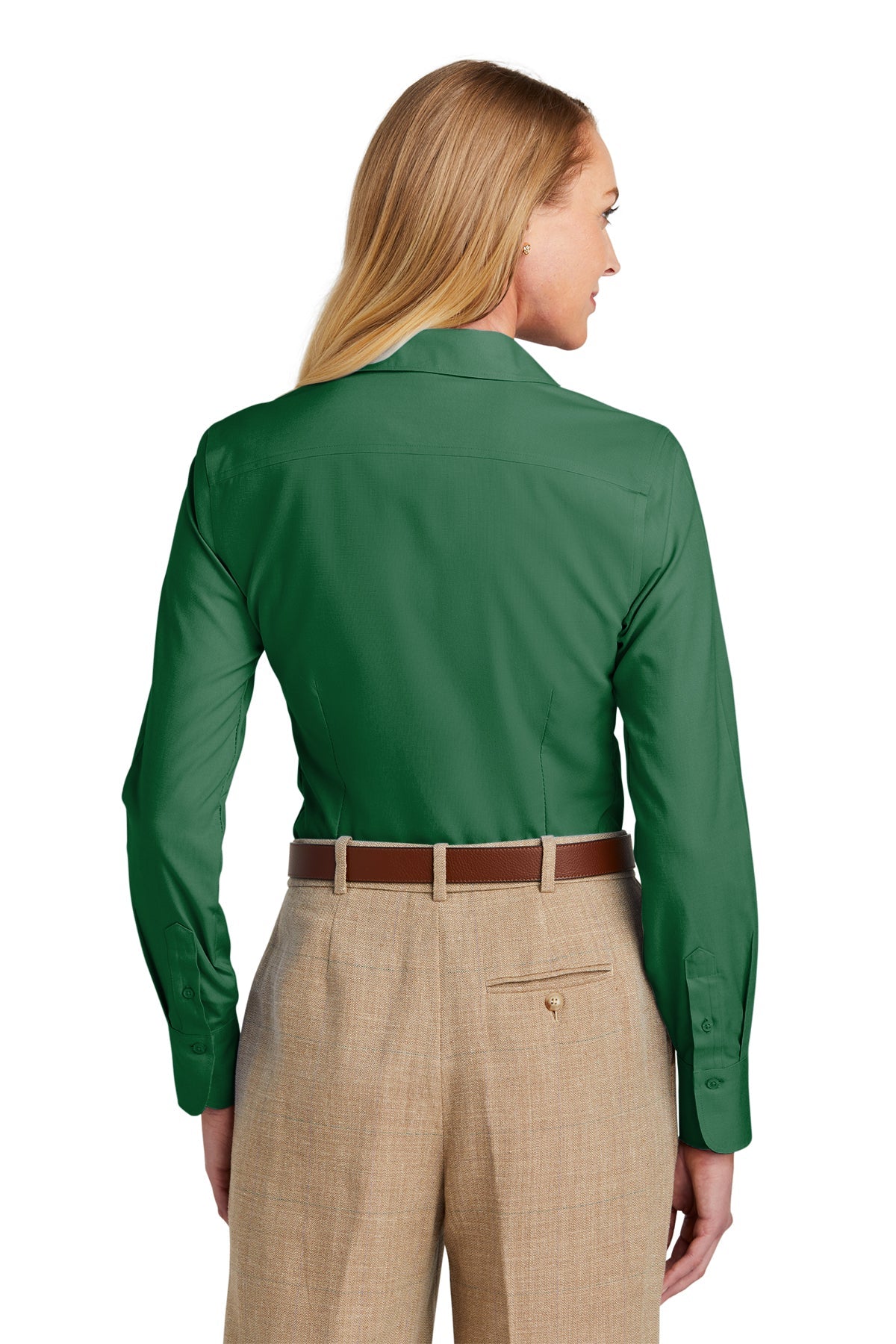 Brooks Brothers Women's Wrinkle-Free Stretch Nailhead Button-Down Shirt in Club Green | Professional Office Wear & Business Casual Outfits
