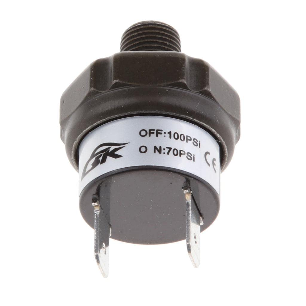 2 Pack 70 PSI Air Pressure Switch for 12V Compressor & Train Air System, 1/8 Inch NPT Port - Perfect for Air Compressors, Pneumatic Tools & Model Train Accessories