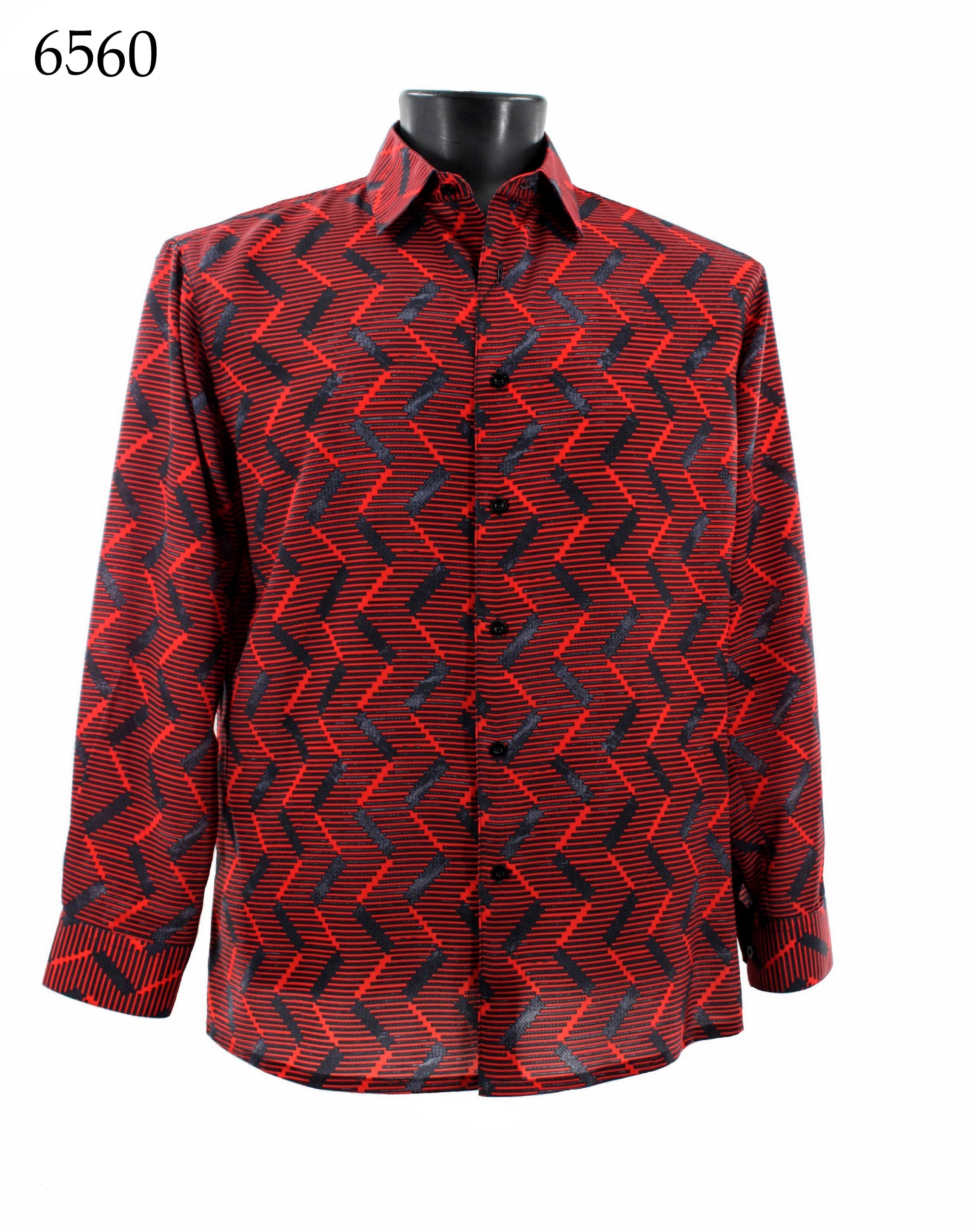 Bassiri Men's Long Sleeve Casual Shirt 6560 - Comfortable Button Down Shirt for Work, Office, and Everyday Wear