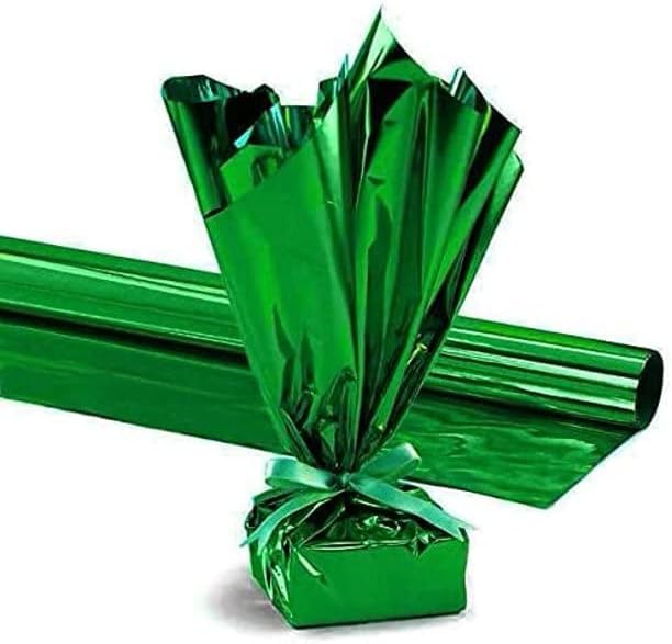 Premium Metallic Green Double-Sided Mylar Gift Wrap Roll - 48