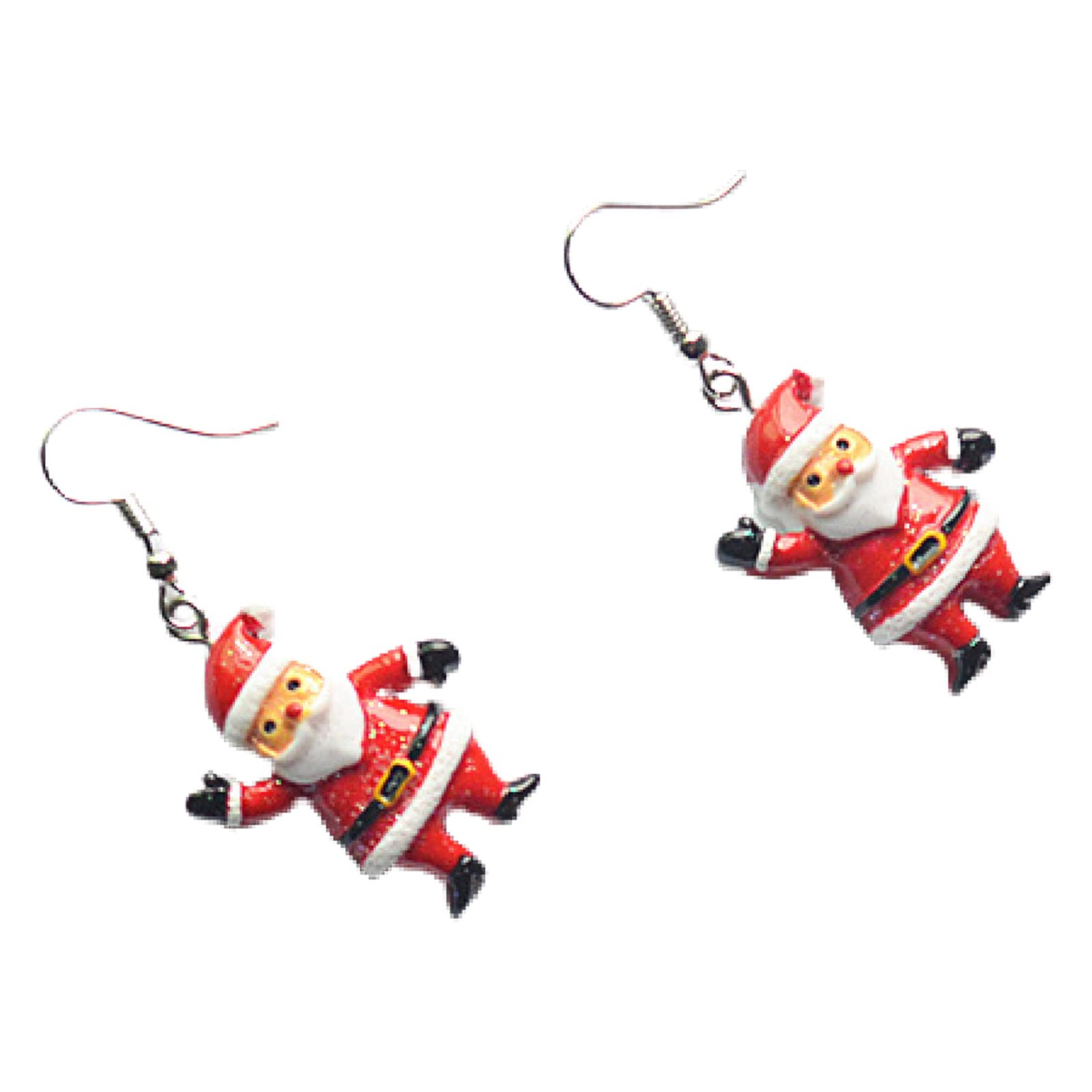1 Pair Santa Claus Cute Dangle Earrings - Christmas Cartoon Hat Pendant Hook Earrings for Women & Girls | Perfect for Holiday Parties, Gift Giving & Festive Outfits