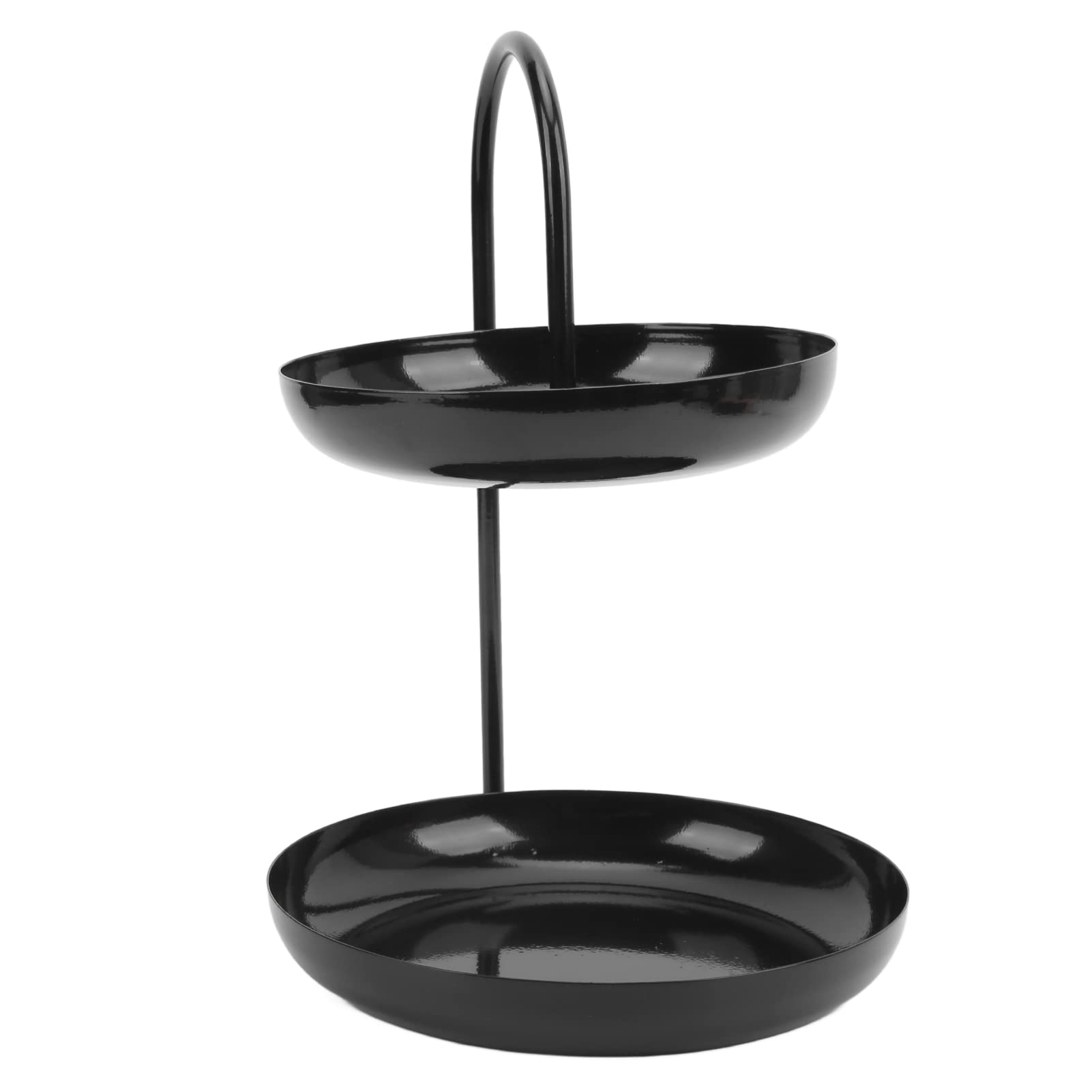 MEIG Black Iron Fruit Stand - Simple Style Decorative Fruit Plate for Home, Office & Lobby - Rustic Farmhouse Decor for Dining Table, Kitchen Counter & Reception Area