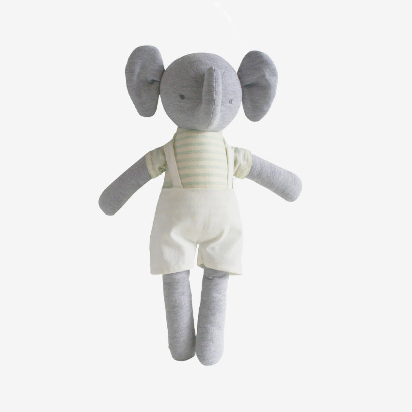 Alimrose Elliot Elephant Plush Toy - Soft & Cuddly Stuffed Animal for Kids, Perfect for Nursery Decor, Baby Shower Gifts & Comforting Sleep Companions
