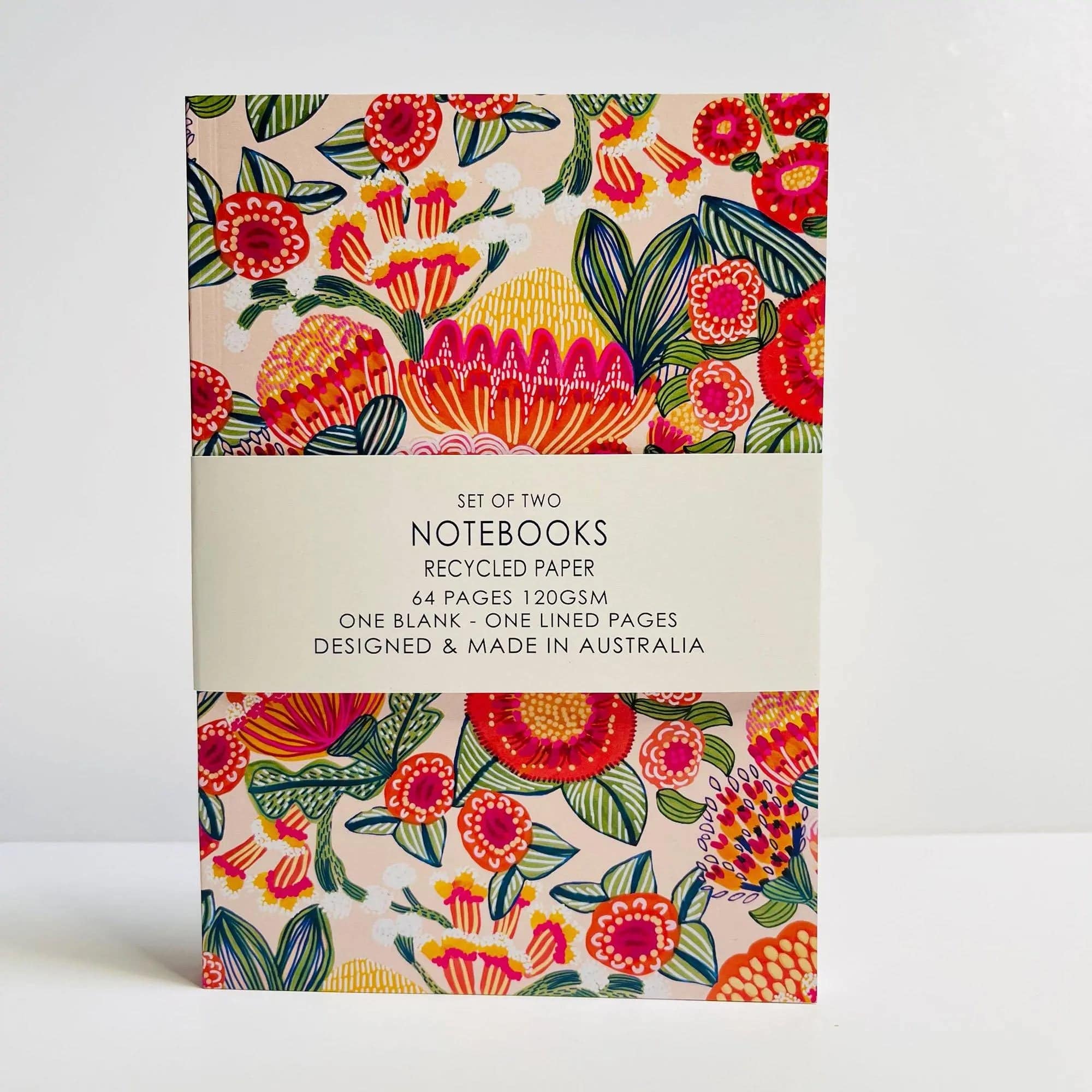 Aussie Native Flora A5 Notebook Set - 3-Pack Lined Journal for Writing, Sketching & Note Taking - Perfect for School, Office & Travel - Eco-Friendly Paper, Durable Cover