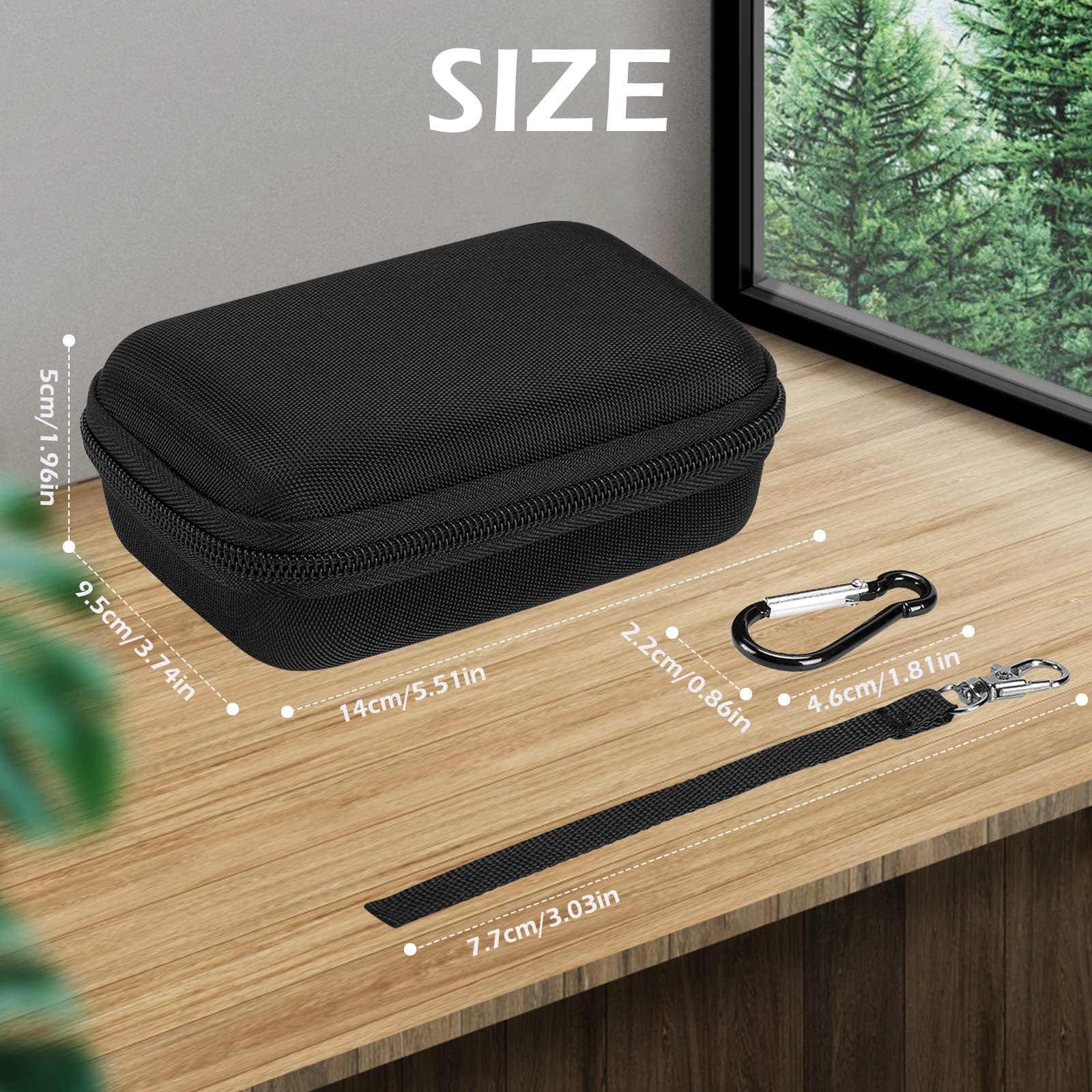 GeeRic JBL GO3 Hard Case - Shockproof EVA Protective Cover for JBL GO3 Speaker | Waterproof & Dustproof | Perfect for Travel, Camping & Outdoor Adventures (Black with Black Liner)