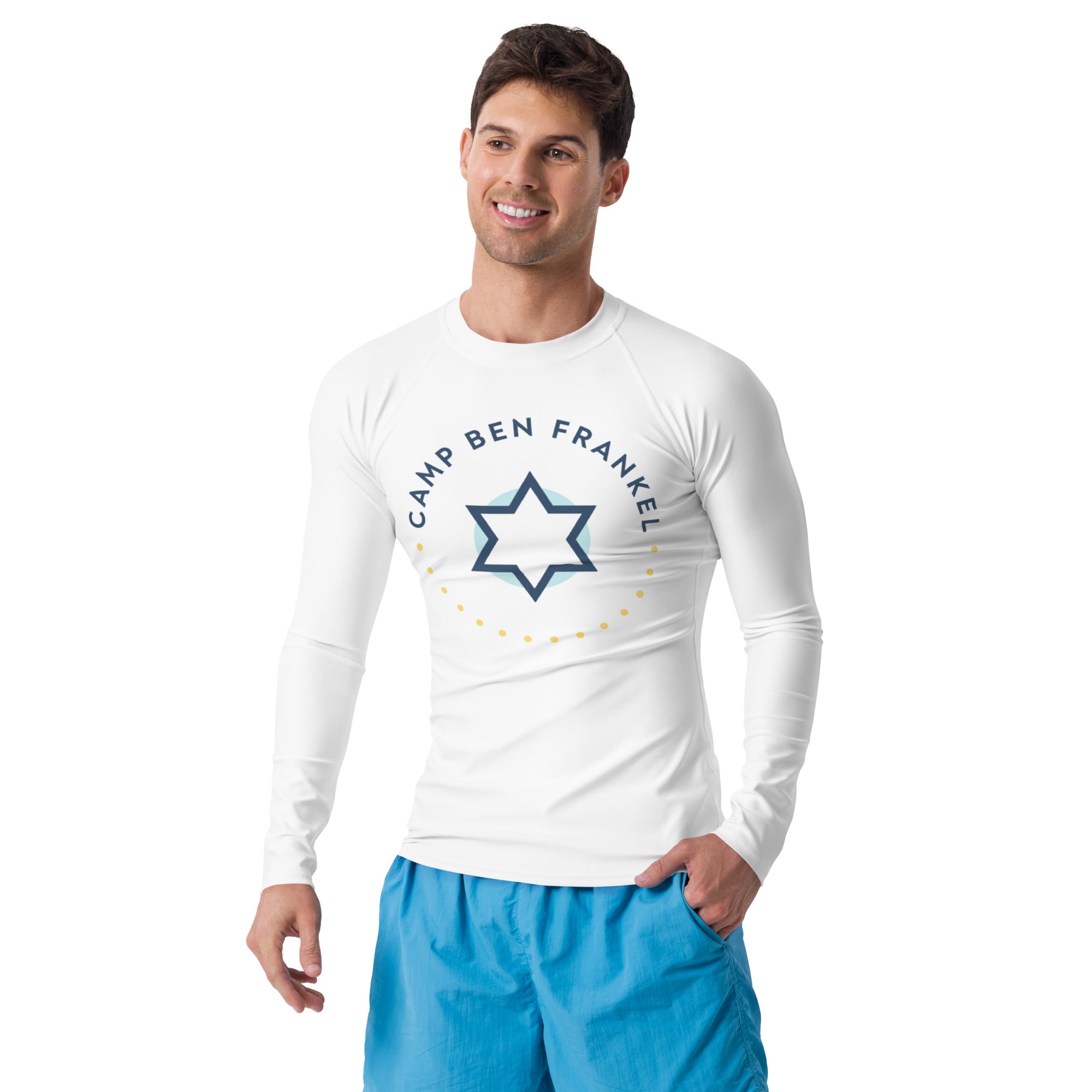 Ben Franklin Men's Rash Guard UPF 50+ Sun Protection Swim Shirt for Surfing, Swimming & Outdoor Activities