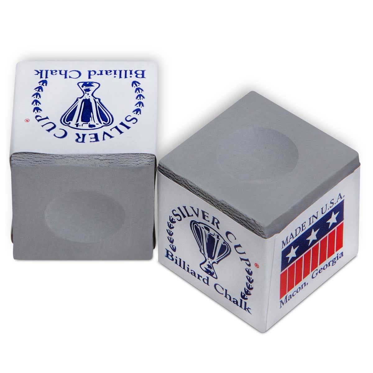 Premium Silver Cup Billiard Chalk - 12-Piece Box Set for Pool Cues | Smooth Grip & Reduced Miscues | Perfect for Professional Pool Players & Home Game Rooms