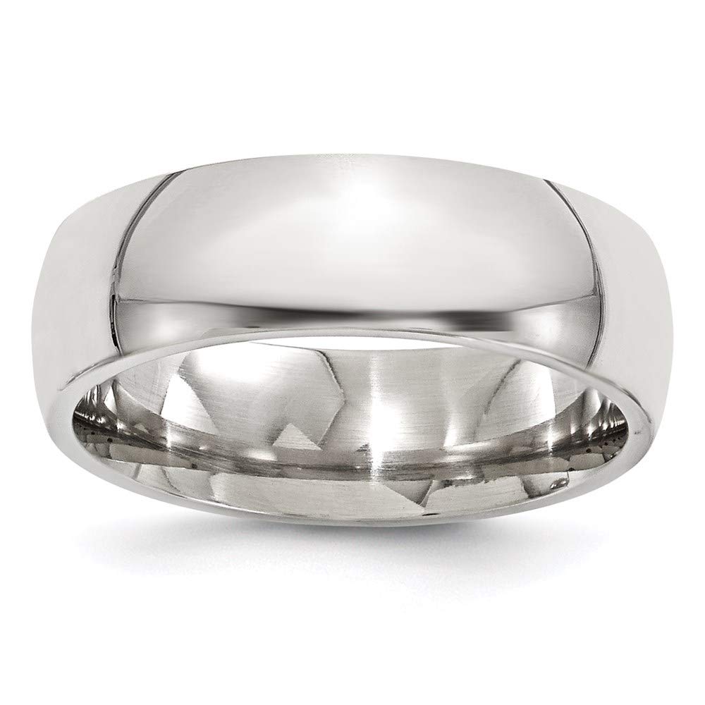 Titanium 7mm Half Round Bridal Engagement Wedding Band Ring for Women - Elegant Fine Jewelry Gift for Her - Perfect for Proposals, Anniversaries & Special Occasions