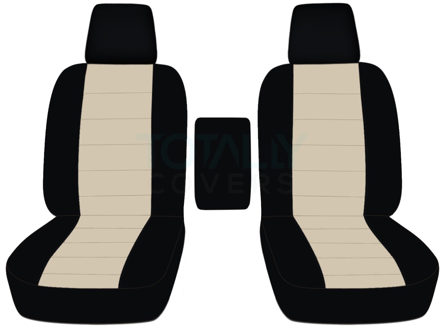 2004-2008 Ford F-150 Truck Seat Covers - Two-Tone Bucket Seats with Center Armrest | Compatible with/without Integrated Seat Belts | 21 Color Options (Black & Sand) | Durable Protection for F-Series F150 Front Seats | Perfect for Work Trucks, Off-Roading & Daily Commutes