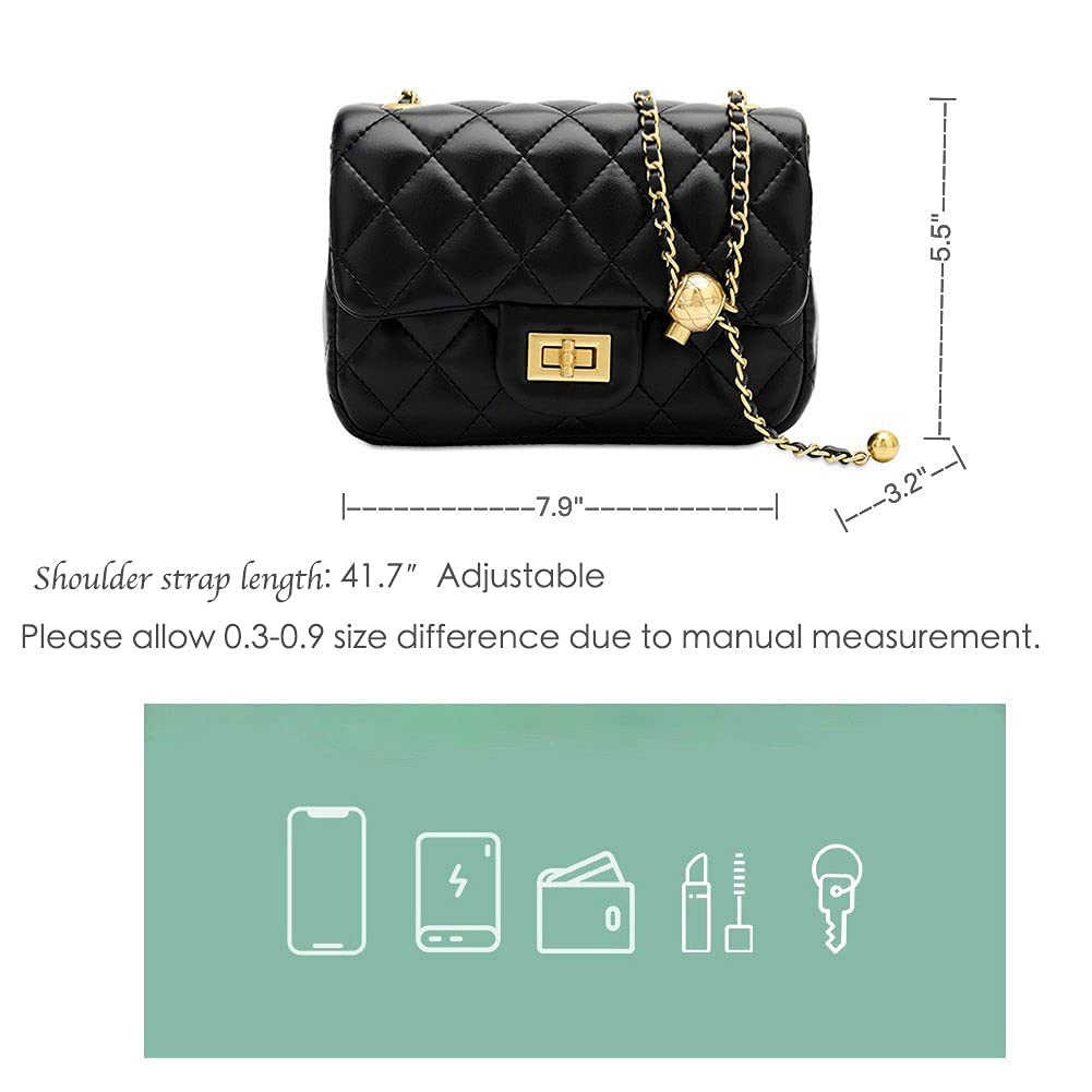 Luxury Designer Handbags for Women - Genuine Leather Quilted Clutch & Crossbody Purse | Perfect for Evening Parties, Date Nights & Daily Use