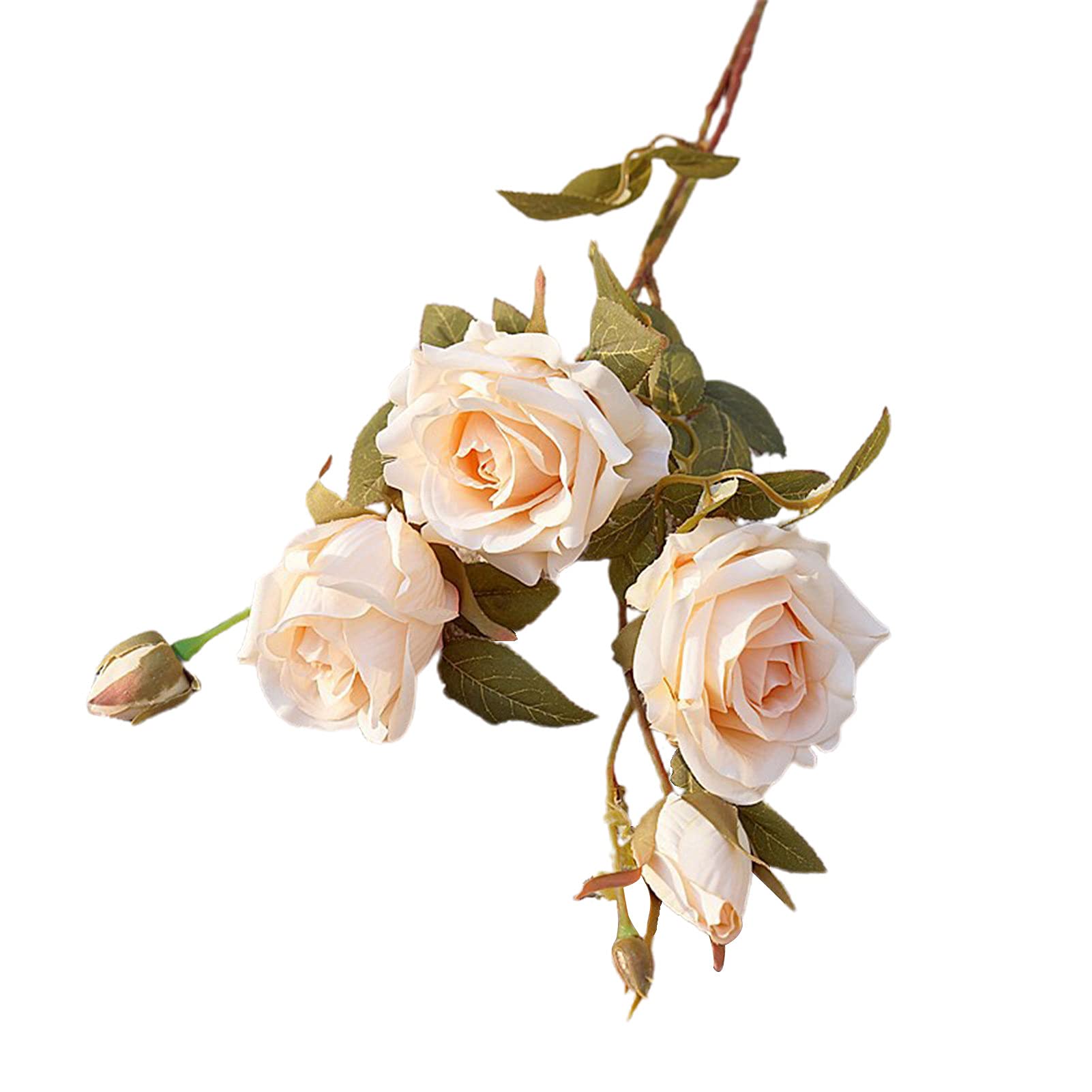 1Pc Artificial Christmas Rose Flower - Realistic White DIY Home Decor Single Branch for Wedding, Valentine's Day - Perfect for Table Centerpieces, Gift Wrapping & Holiday Party Decorations