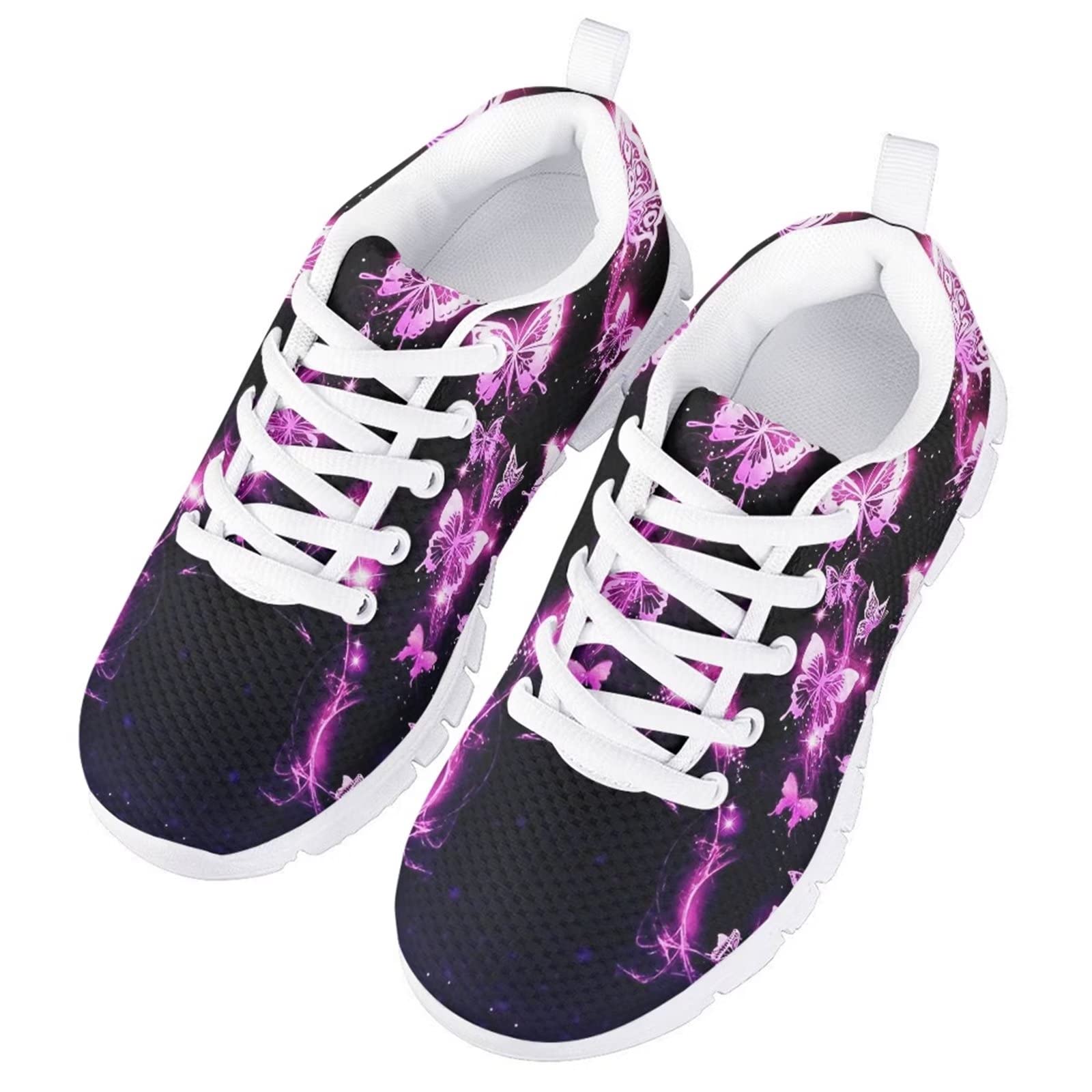 Uourmeti Girls Running Shoes - Lightweight Kids Sneakers for Walking, Sports & Tennis - Breathable Lace-Up Athletic Shoes | Perfect for School, Playground & Daily Activities