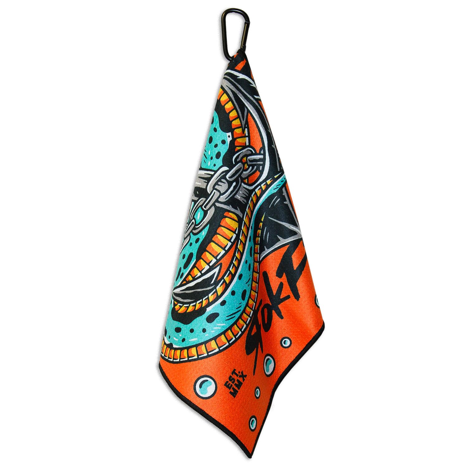 RokFit Multi-Use Gym & Golf Towel with Carabiner Clip - Premium Sports Utility Towel for Fitness, Workouts & Outdoor Activities - Bold Graphic Design (Prepare for The Unknown)