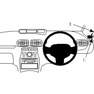ClicOn No Holes Right Hand Dashboard Mount for Citroen C3 Picasso (2009-2018) - Perfect for GPS, Phone Holders & Car Accessories