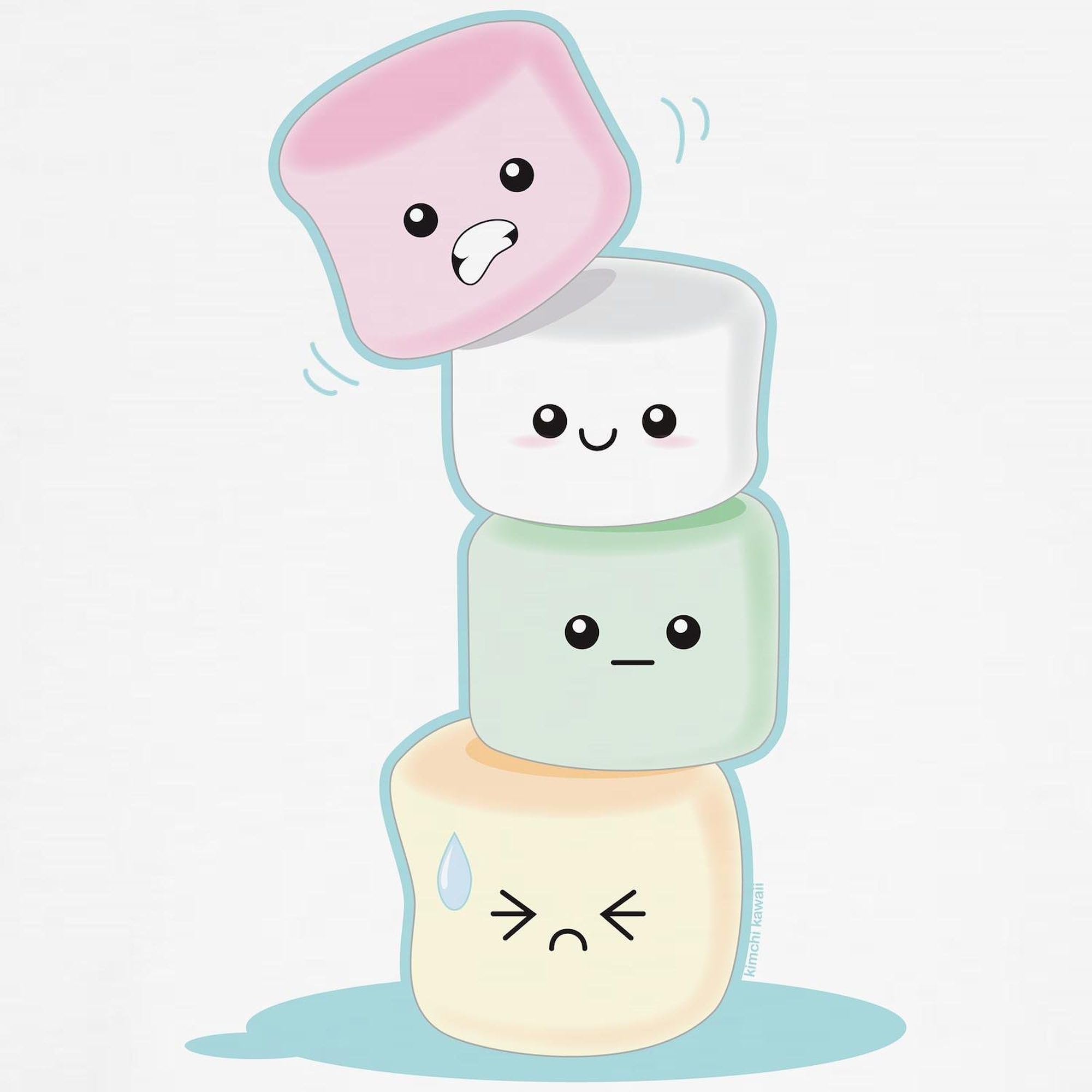 Stacked Marshmallows Toddler T-Shirt - 100% Cotton Cute Graphic Tee for Boys & Girls - Perfect for Playdates, Daycare & Family Photos