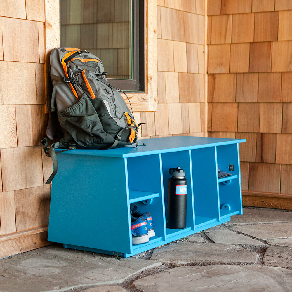 Loll Cubby Storage Bench - Kids Toy Organizer with 6 Bins, Sturdy Wooden Entryway Bench for Shoes & Toys - Perfect for Playroom, Bedroom, or Nursery Organization