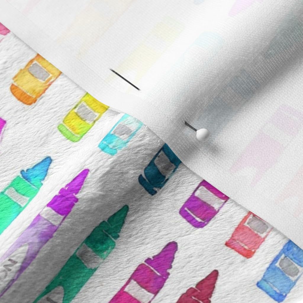 Premium Spoonflower Minky Fabric - Soft Printed Fat Quarter for Baby Blankets, Quilt Backing & DIY Sewing Projects | Perfect for Kids' School Themed Nursery Decor & Plush Toys