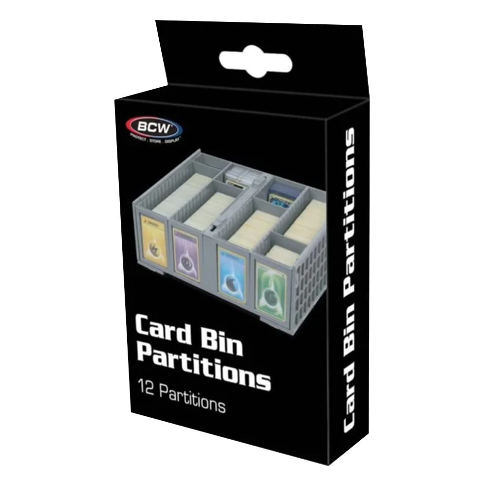 BCW Collectible Gray Card Bin Dividers - Perfect for Organizing Graded Sports Cards, Trading Cards & Collectibles - Ideal for Card Shops, Collectors & Home Storage