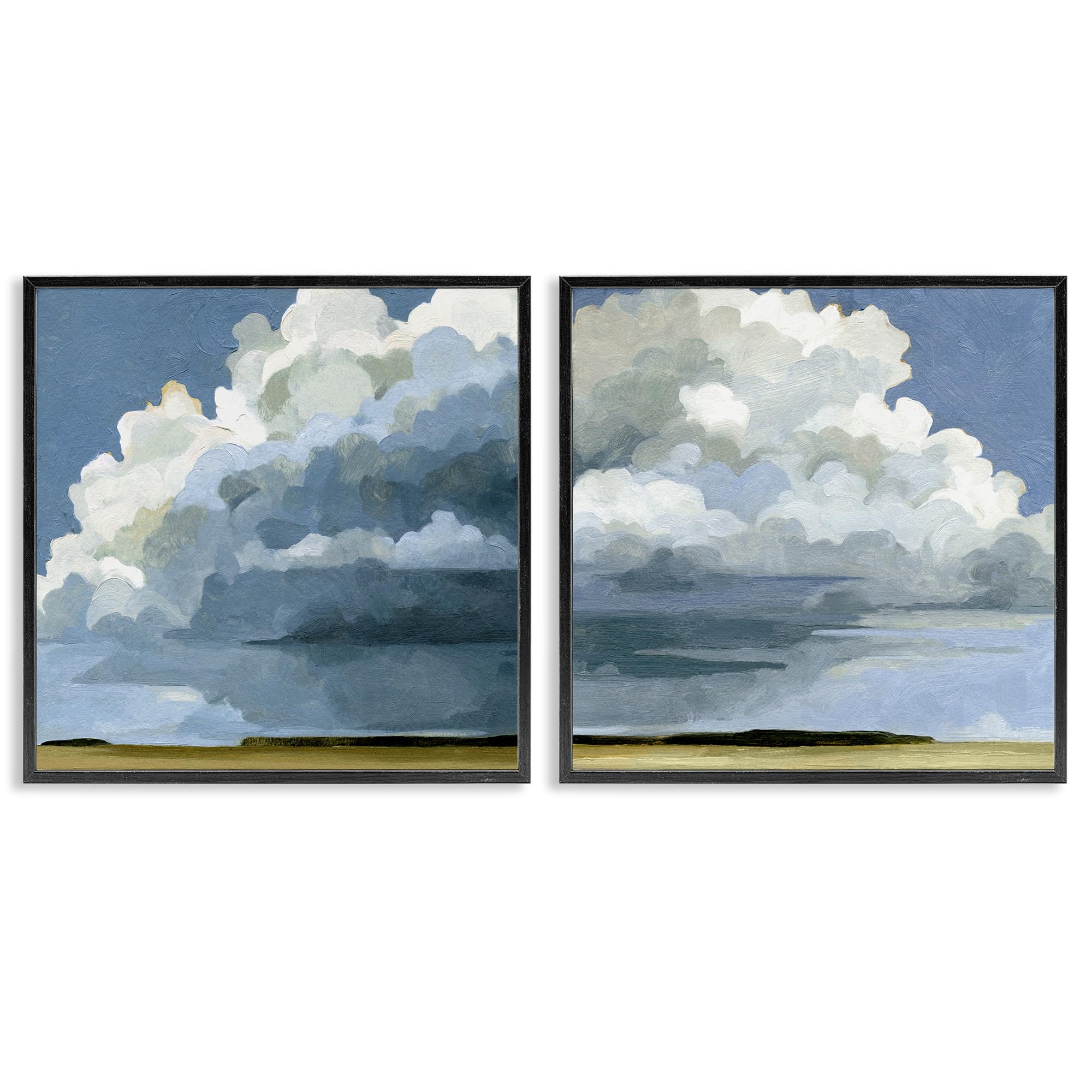 Stupell Industries Emma Caroline Cloudy Sky Landscape Painting - Premium Outdoor Weather-Resistant Wall Art for Living Room, Bedroom & Office Decor
