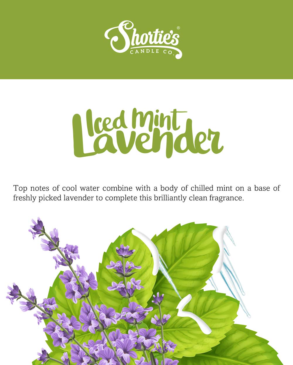 Iced Mint Lavender Soy Votive Candles - Essential Oil Scented, Natural Wax, 6-Pack Refills - Fresh & Clean Home Fragrance for Relaxation, Spa, Meditation & Romantic Ambiance