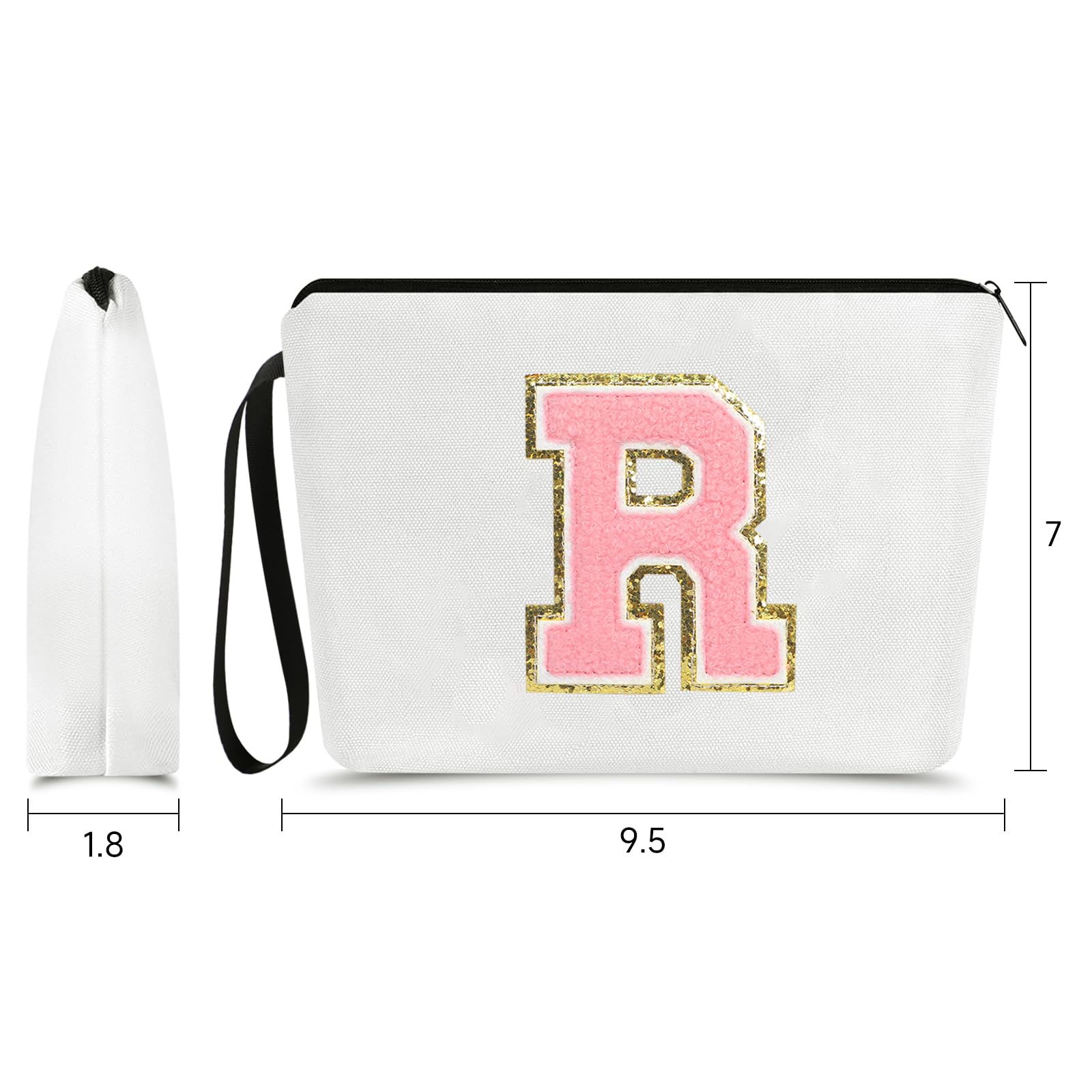 UAREHIBY Personalized Cosmetic Bag for Women - A-Z Customized Gift for Best Friend, Bride, Bridesmaid, Sister, Teacher, Nurse - Perfect for Birthdays, Thank You Gifts, and Everyday Use