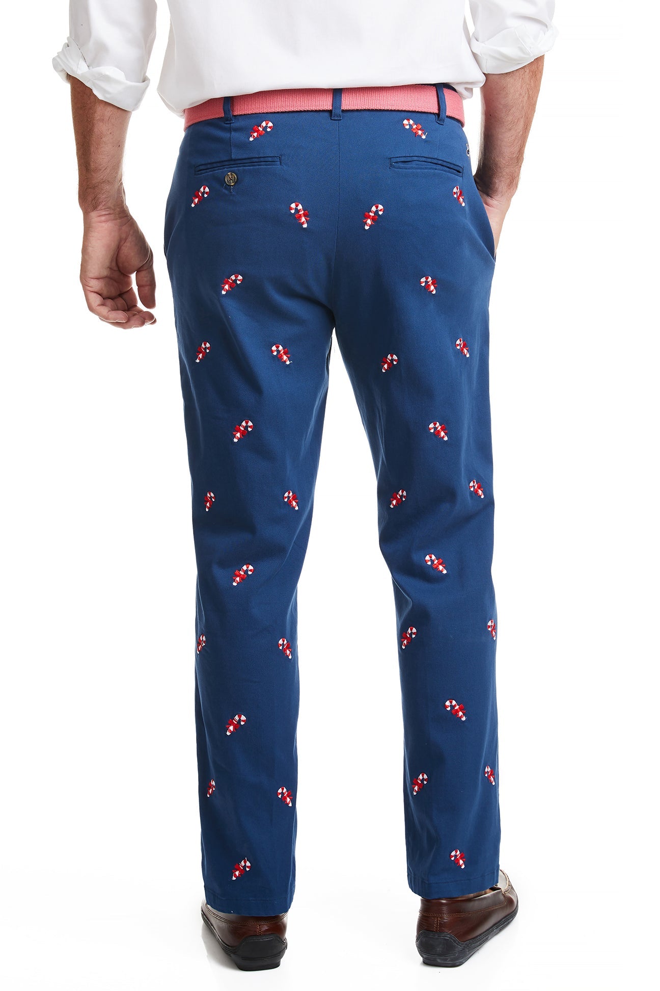 Harbor Pant Nantucket Navy with Candy Cane Stripes - Classic Casual Pants for Men | Perfect for Boating, Summer Outings & Relaxed Weekend Wear